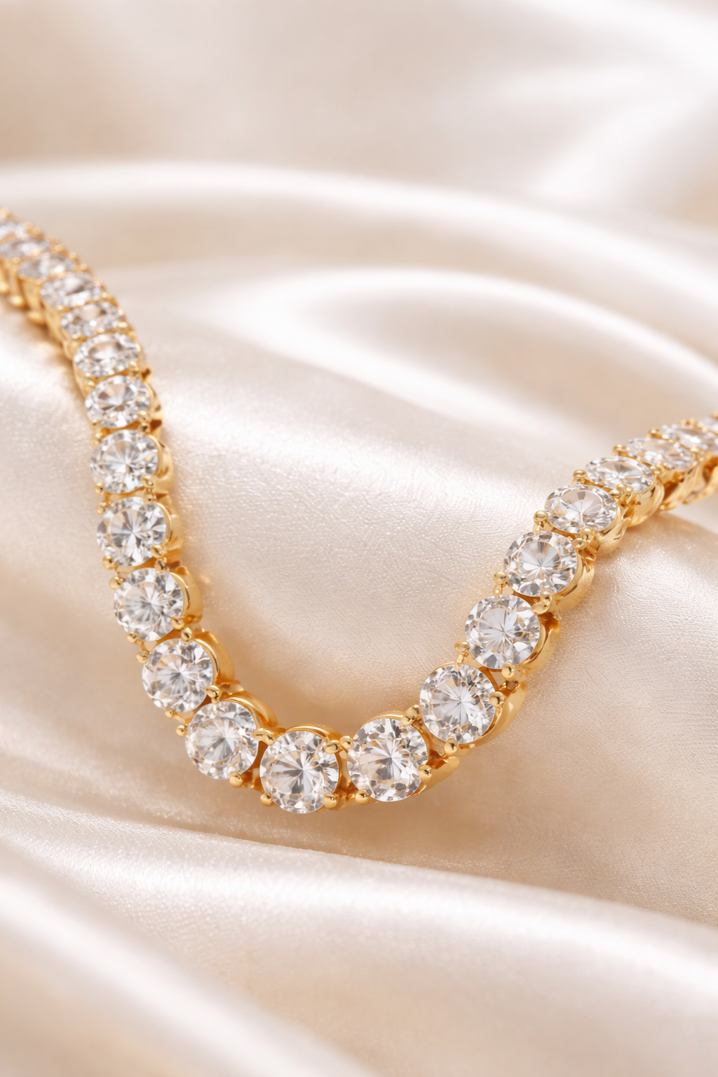 CZ Diamond Tennis Necklace
