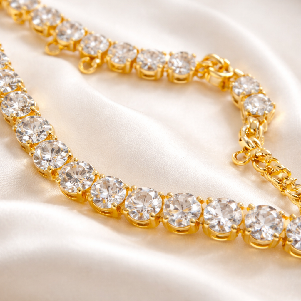 CZ Diamond Tennis Necklace