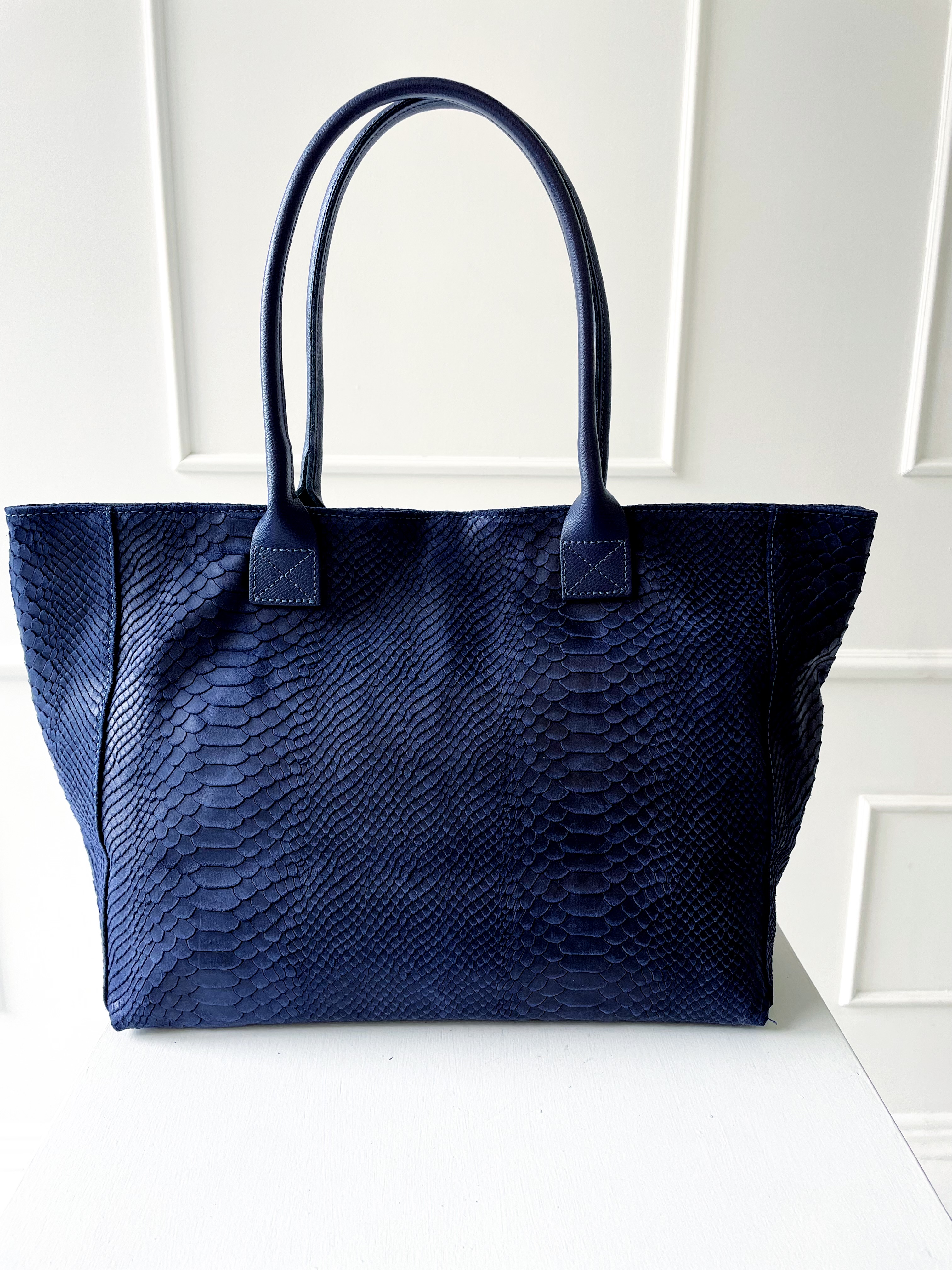 Indigo spalvos odinė rankinė 1127