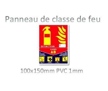 Panneau classe de feu [AB ] pour extincteur