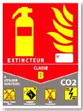 Panneau de classe de feu [B] CO2