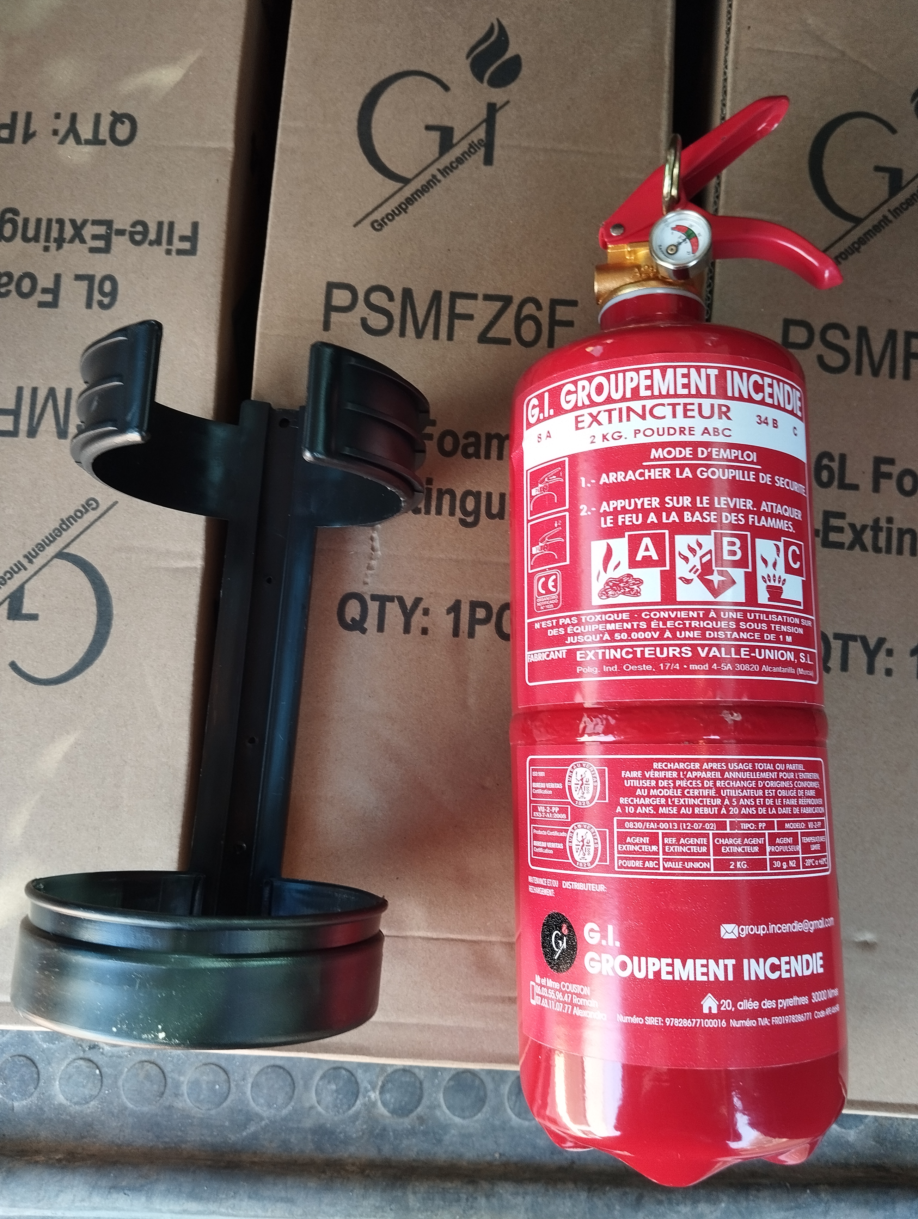Extincteur PP poudre [ABC] 1 kg