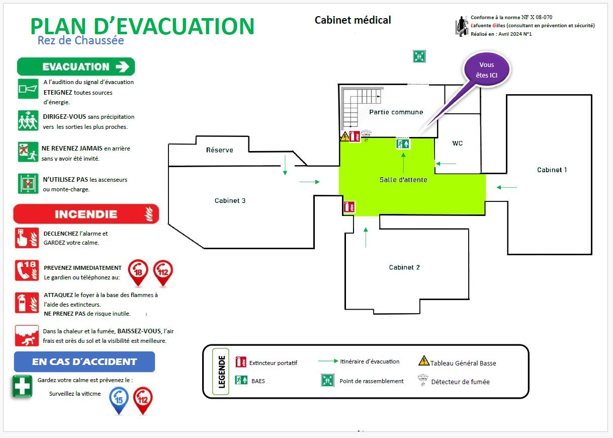 Conception plan d'évacuation en PDF