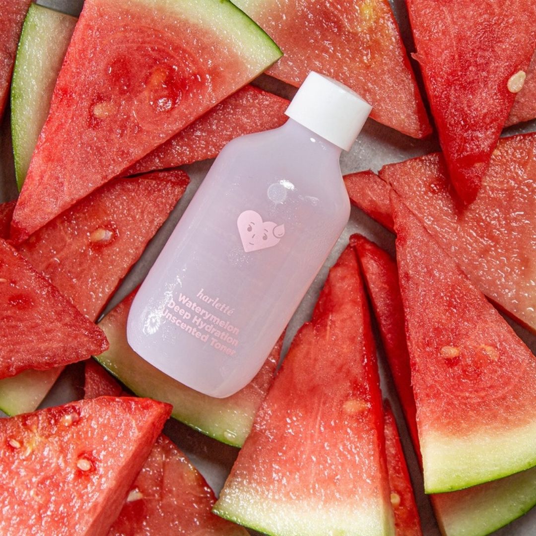 Harlette Waterymelon Deep Hydration Unscented Toner | Dry, Dehydrated, Combination, Sensitive Skin, Hydrating, Skincare Wajah
