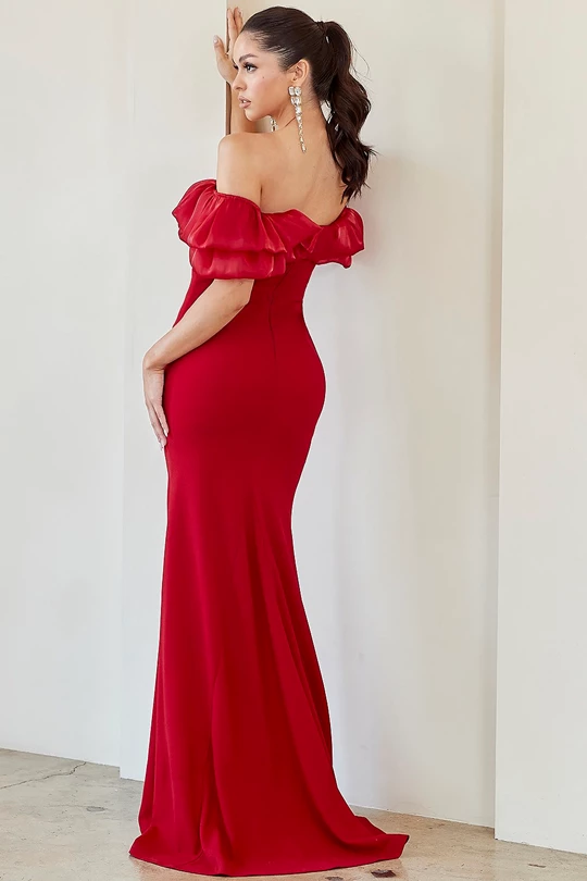Vestido Off Shoulder Ruffle