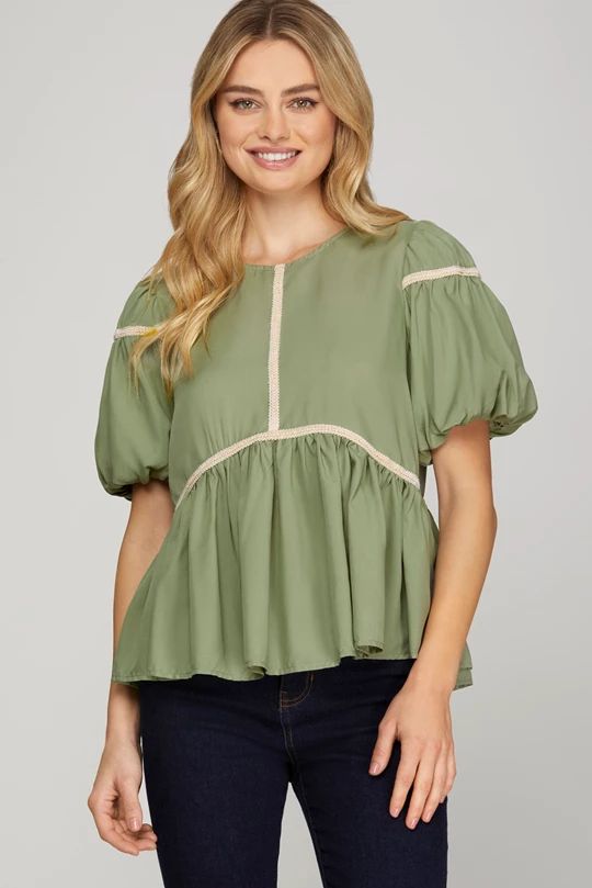 Short Sleeve Trim Top