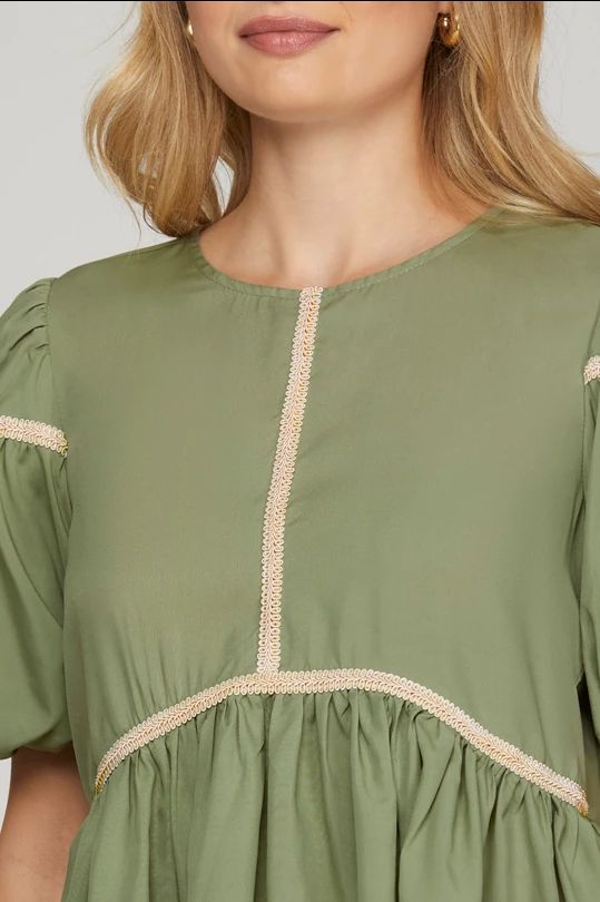 Short Sleeve Trim Top