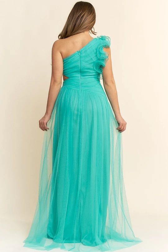 Asymetric One Shoulder Maxi Dress