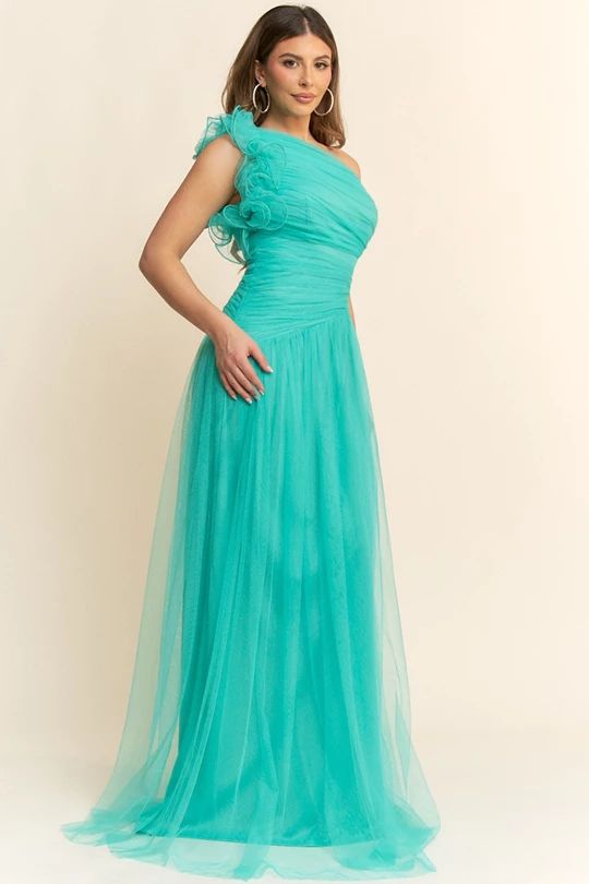 Asymetric One Shoulder Maxi Dress