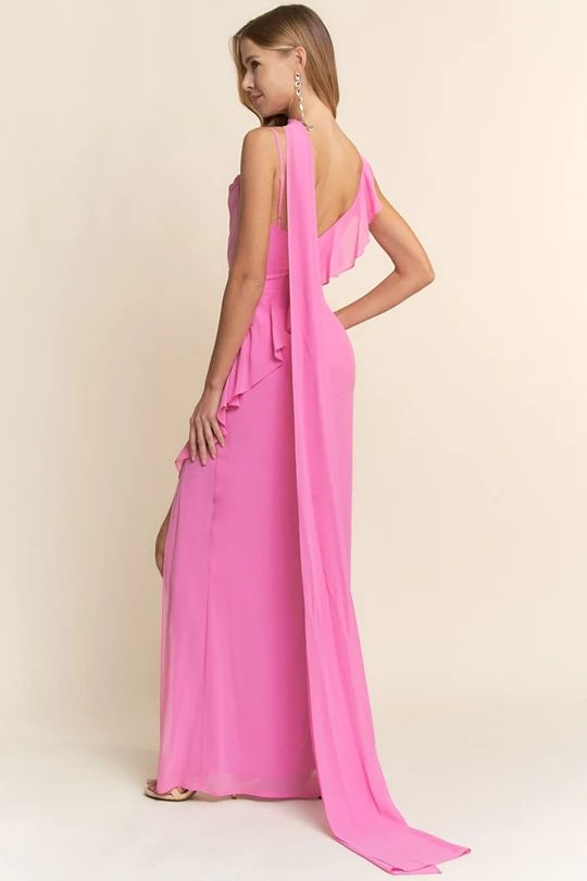 Neckline Long One Cape Shoulder