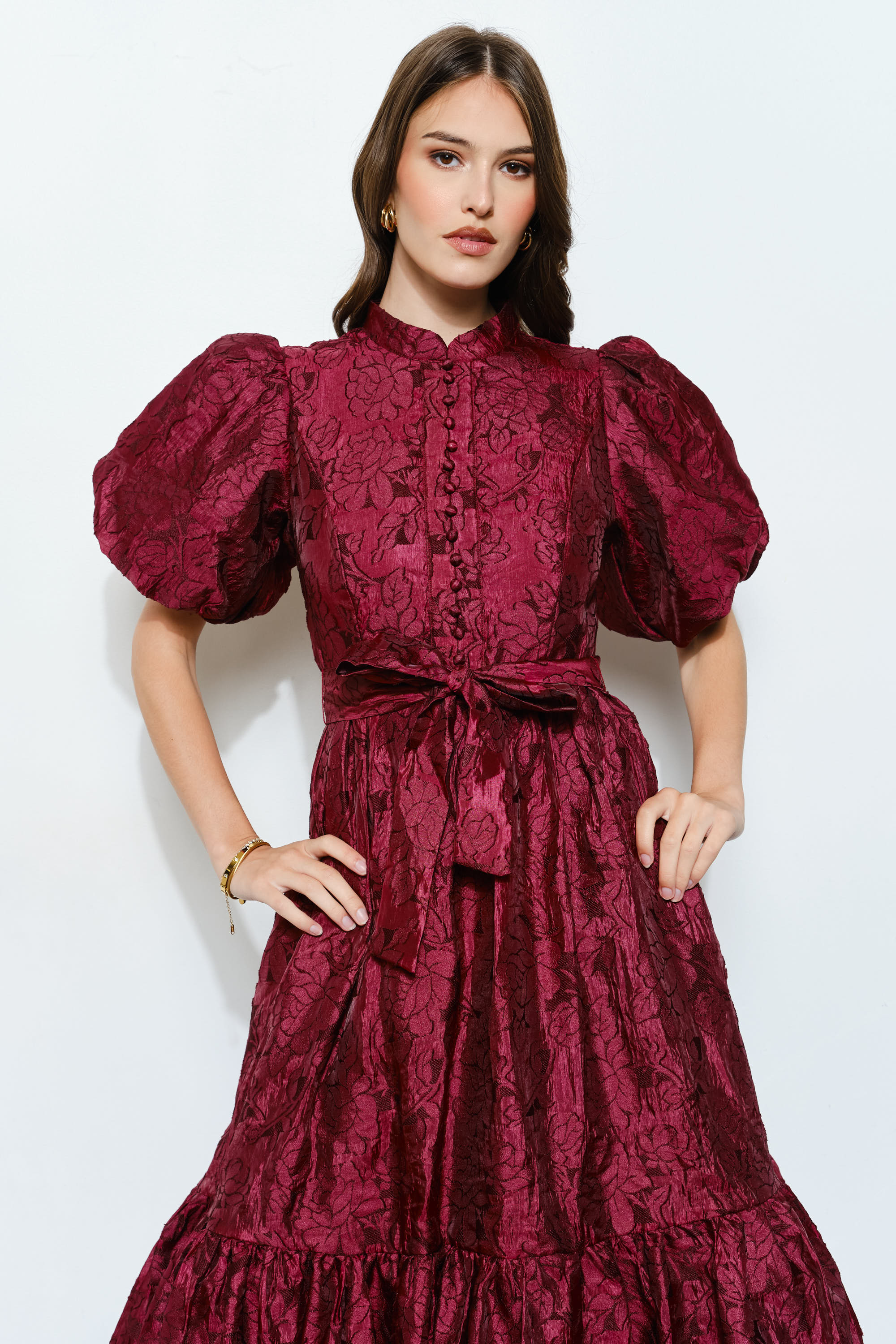 Floral Textured Puff 