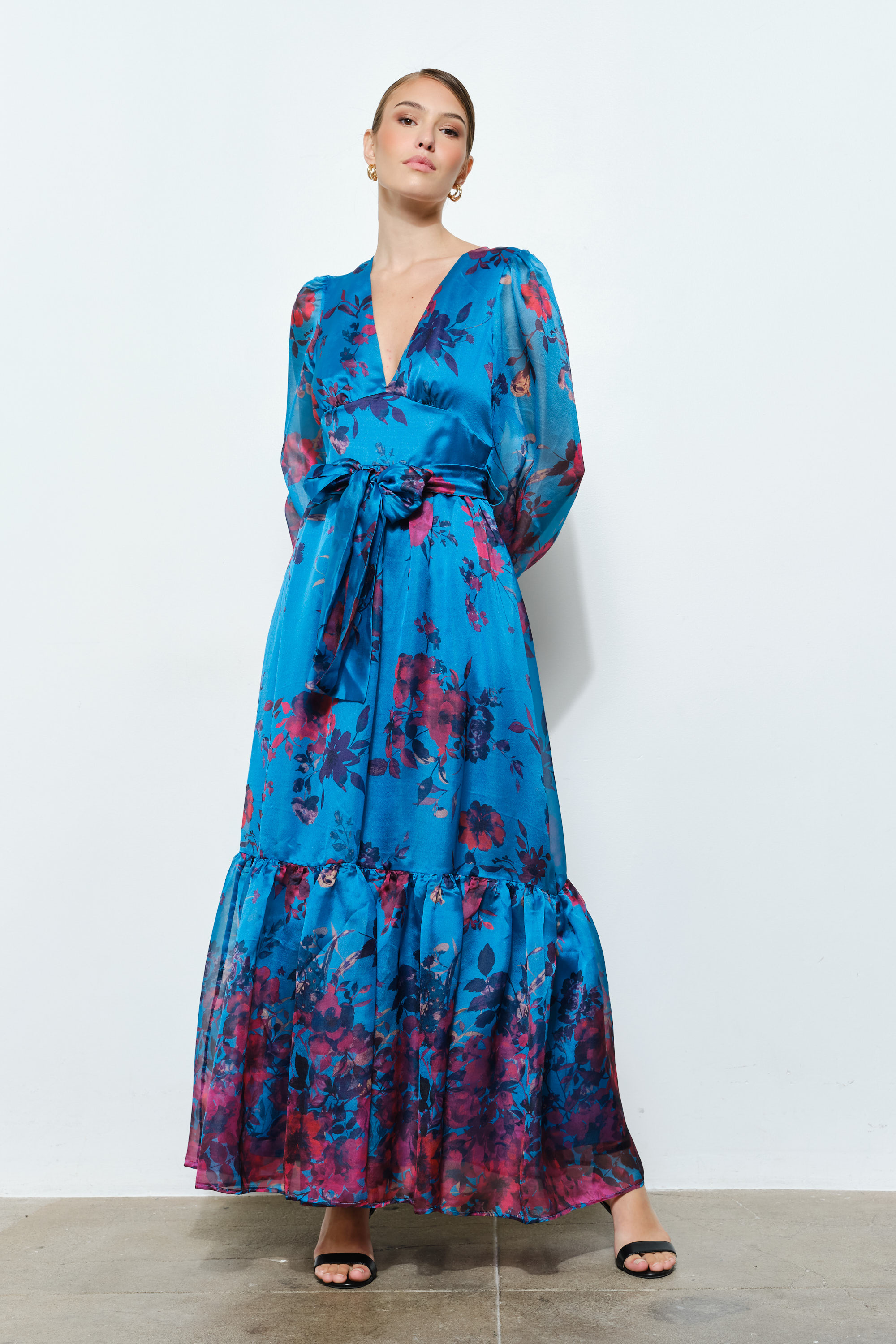 Floral Print Organza