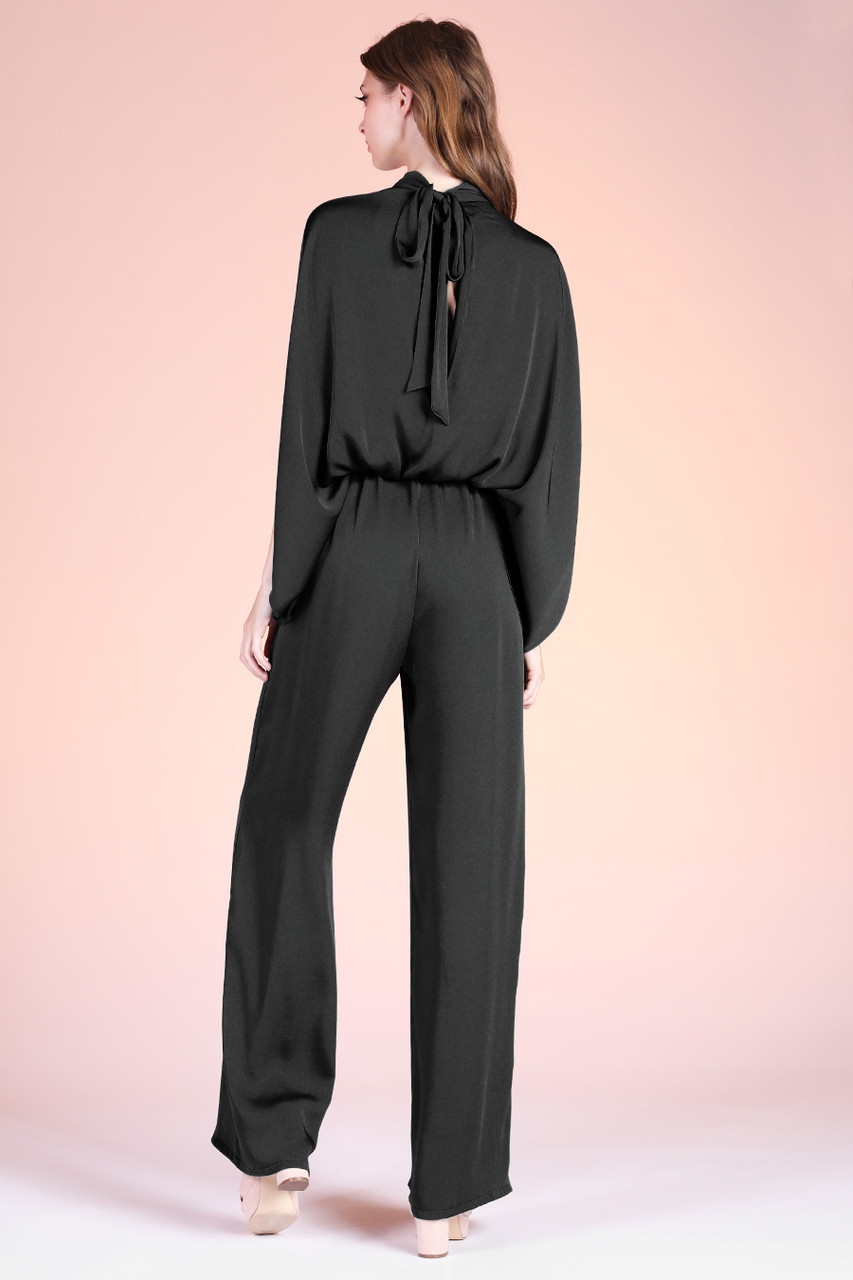 Washed Poly Silk Mock