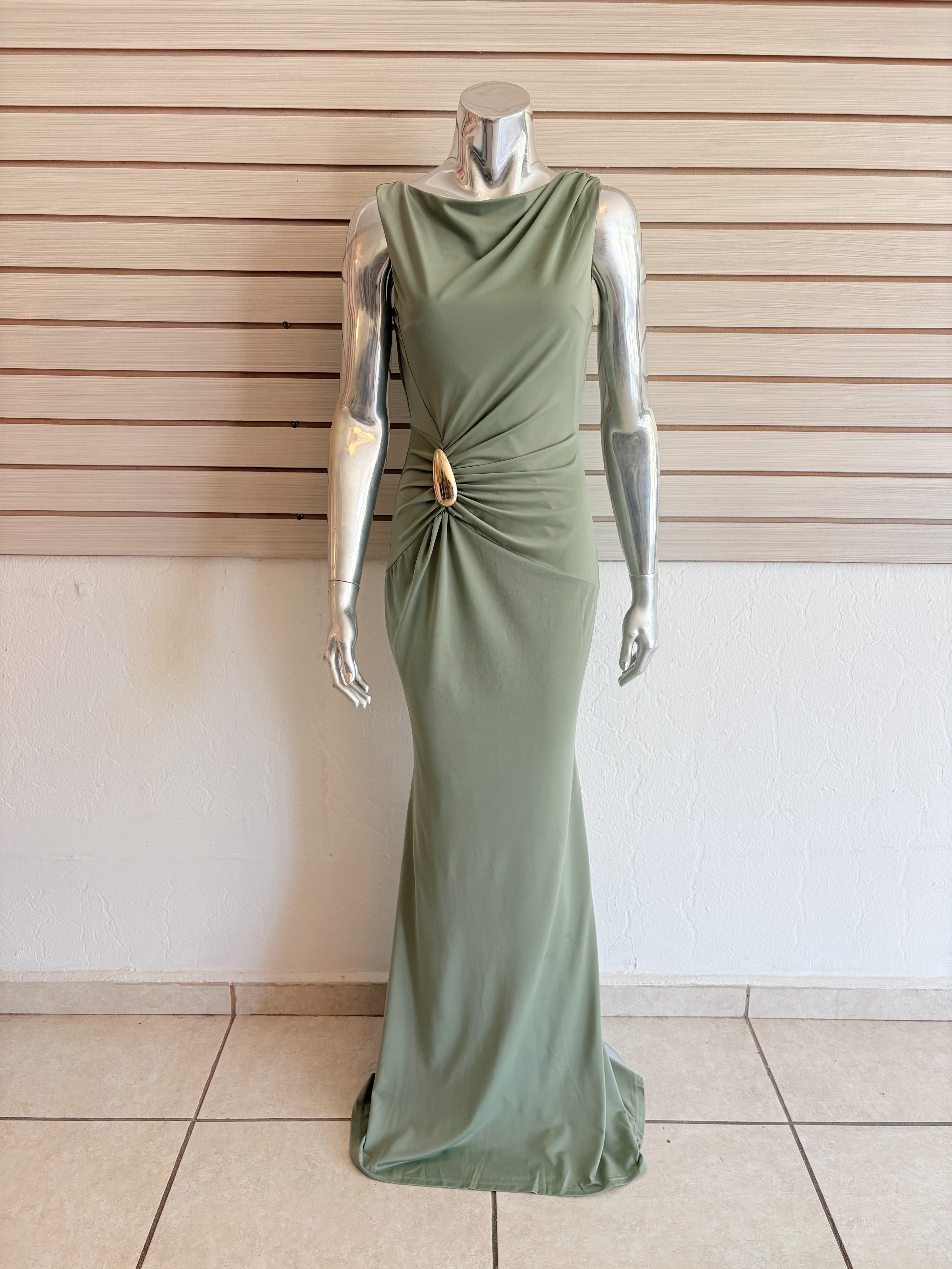 Mermaid Skirt Gold Brooch