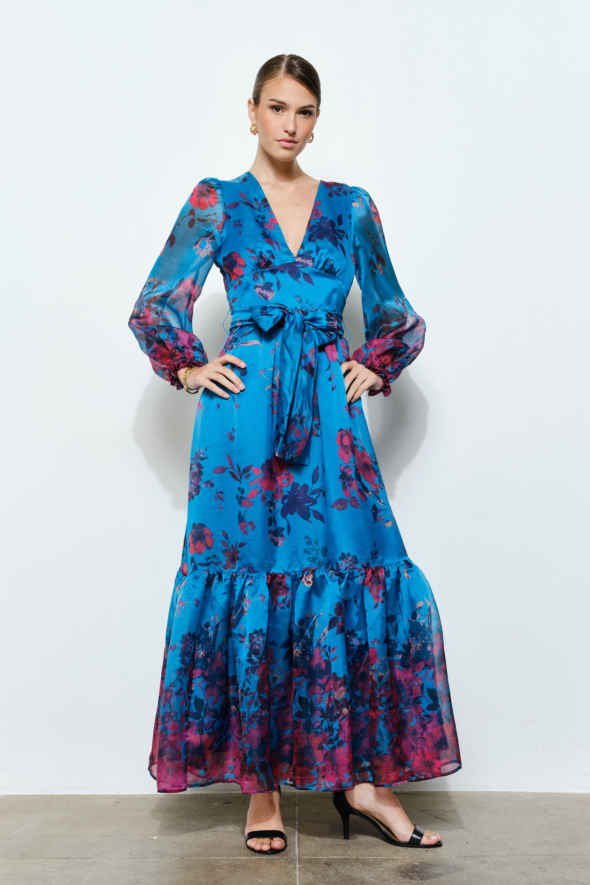 Floral Print Organza