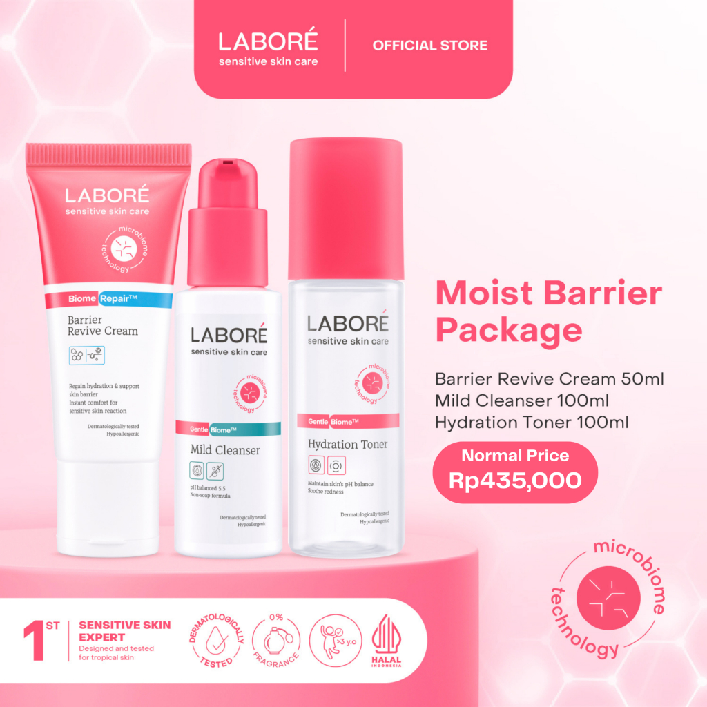 LABORE Moist Barrier Package (Face Wash, Toner, Moisturizer)