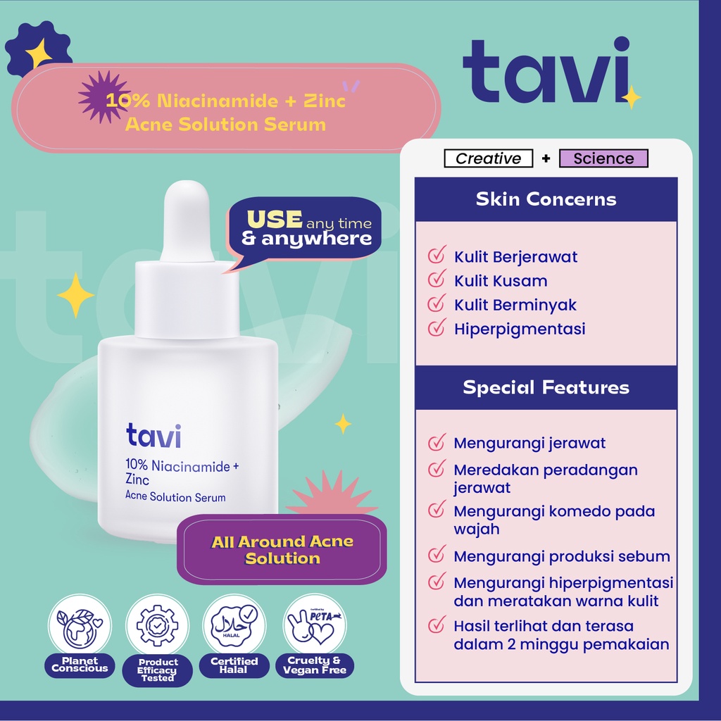 [BUY 2 GET 3] Tavi Clear Skin Kit Acne Serum 30ml + Exfoliating Toner 100ml - FREE 3in1 Face Mist