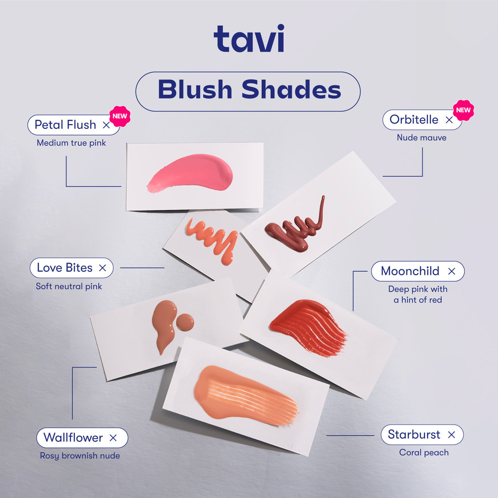 TAVI 3-in-1 Color Play Face Tint 9g (Blush On Cair | Highlighter | Eyeshadow) - Pigmented Ringan & Tahan Lama untuk Kulit Sawo Matang