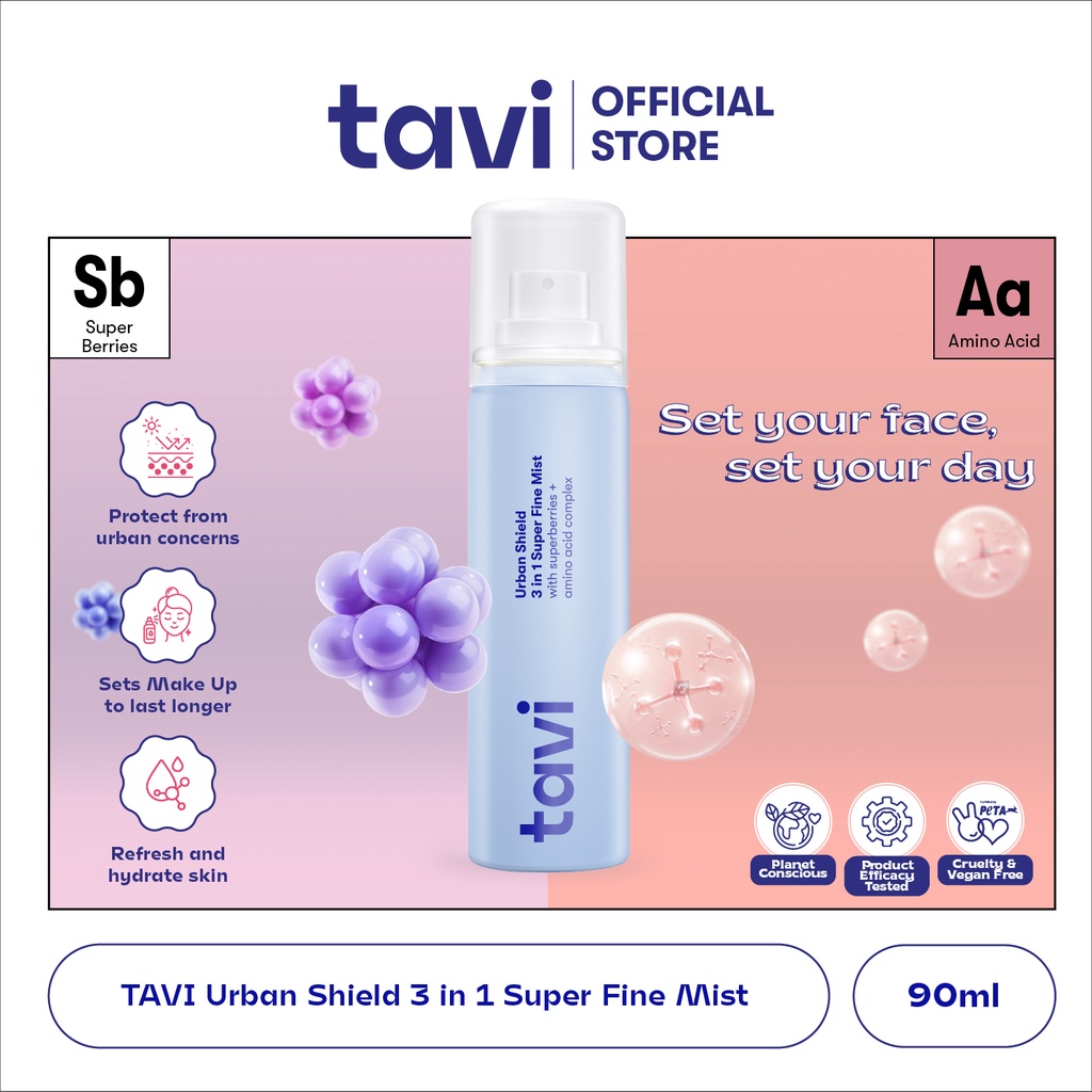 TAVI Fresh Blush Face Kit (3in1 Face Mist + Face Tint) - FREE Cleanser