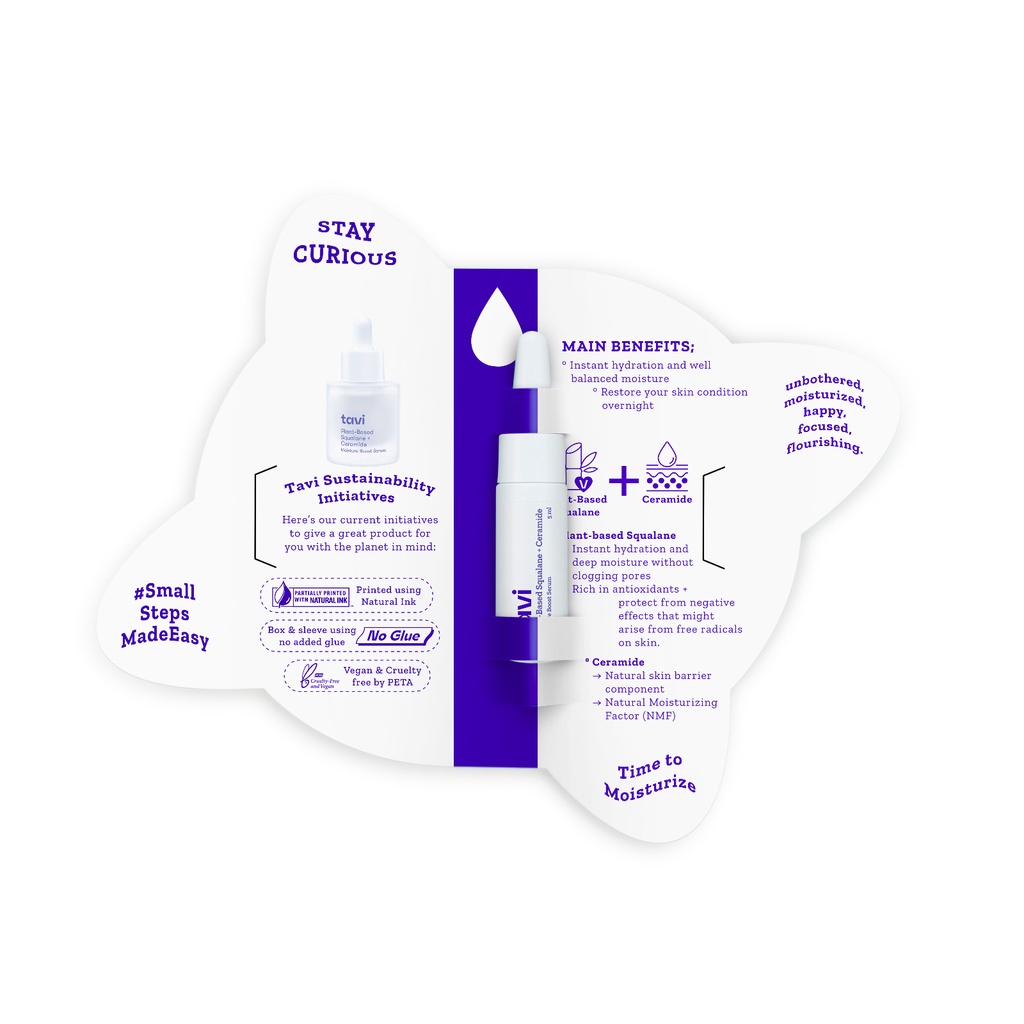 NFS TAVI Plant Based Squalane + Ceramide Moisture Boost Serum