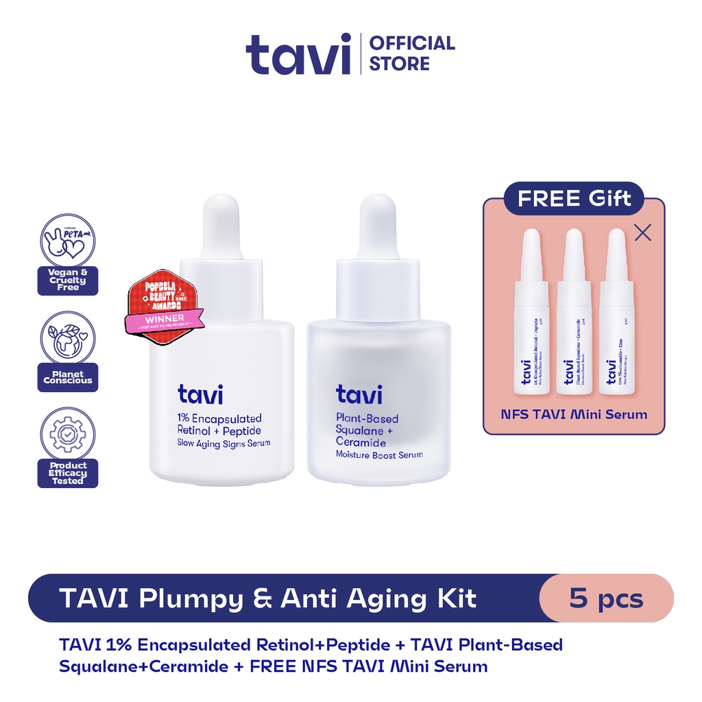 Tavi Plumpy & Anti Aging Kit - Tavi Retinol + Moisturizing Serum