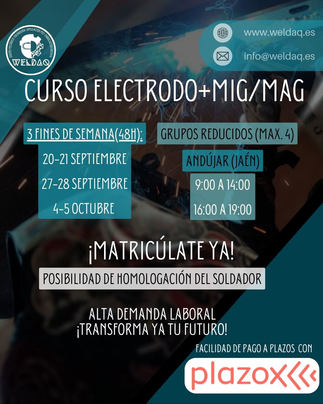 C124-CURSO DE SOLDADURA ELECTRODO REVESTIDO Y MIG MAG