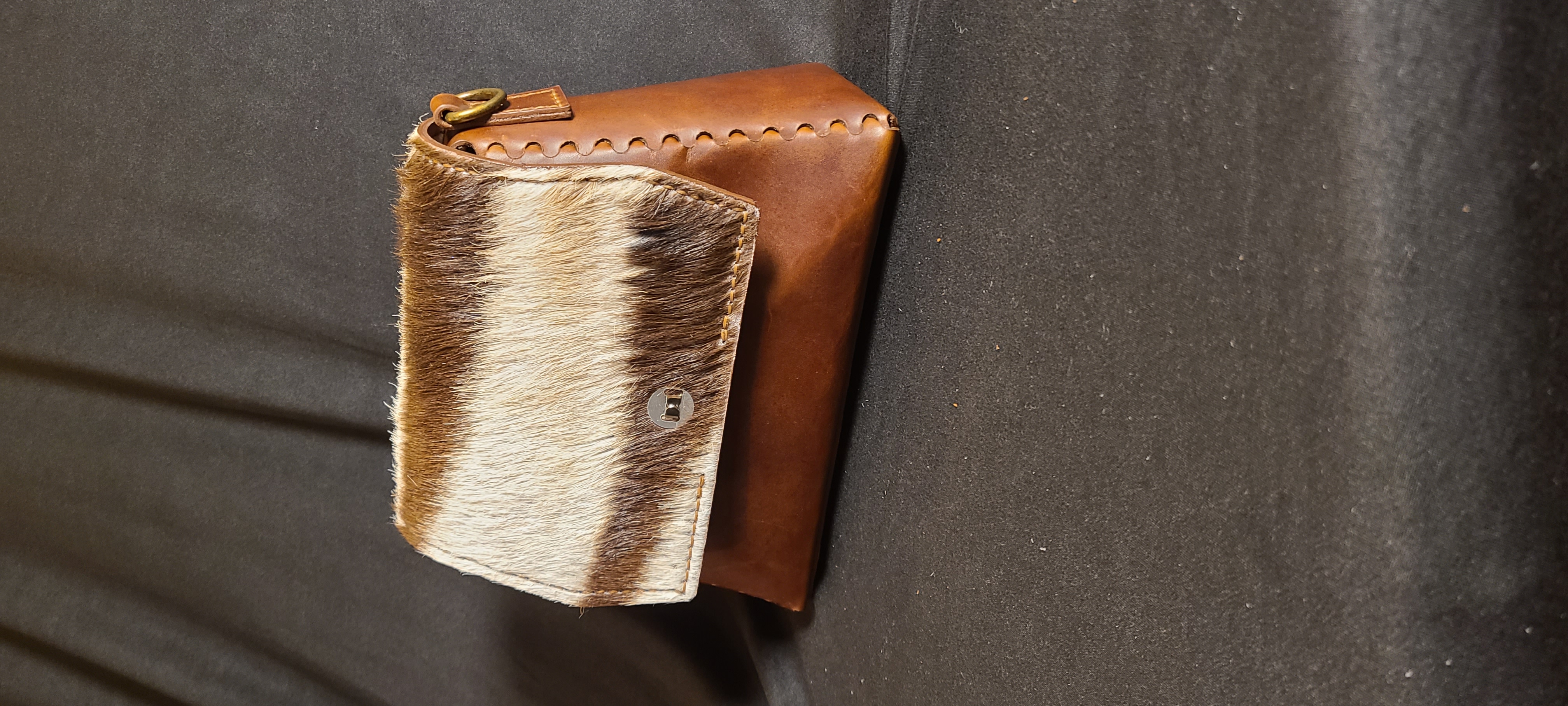 Handmade Genuine Zebra leather pouch "Regina"