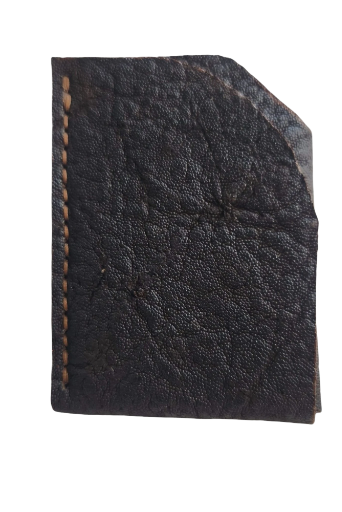 Handmade Elephant ear wrap around 2-pocket card wallet "Dilectio"