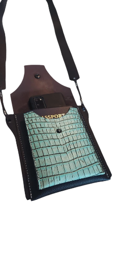 Stylish Leather Phone Passport Holder