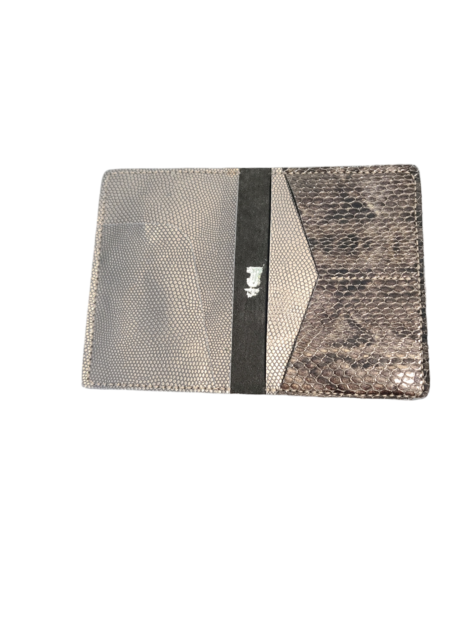 Snake print leather wallet "passaporto"