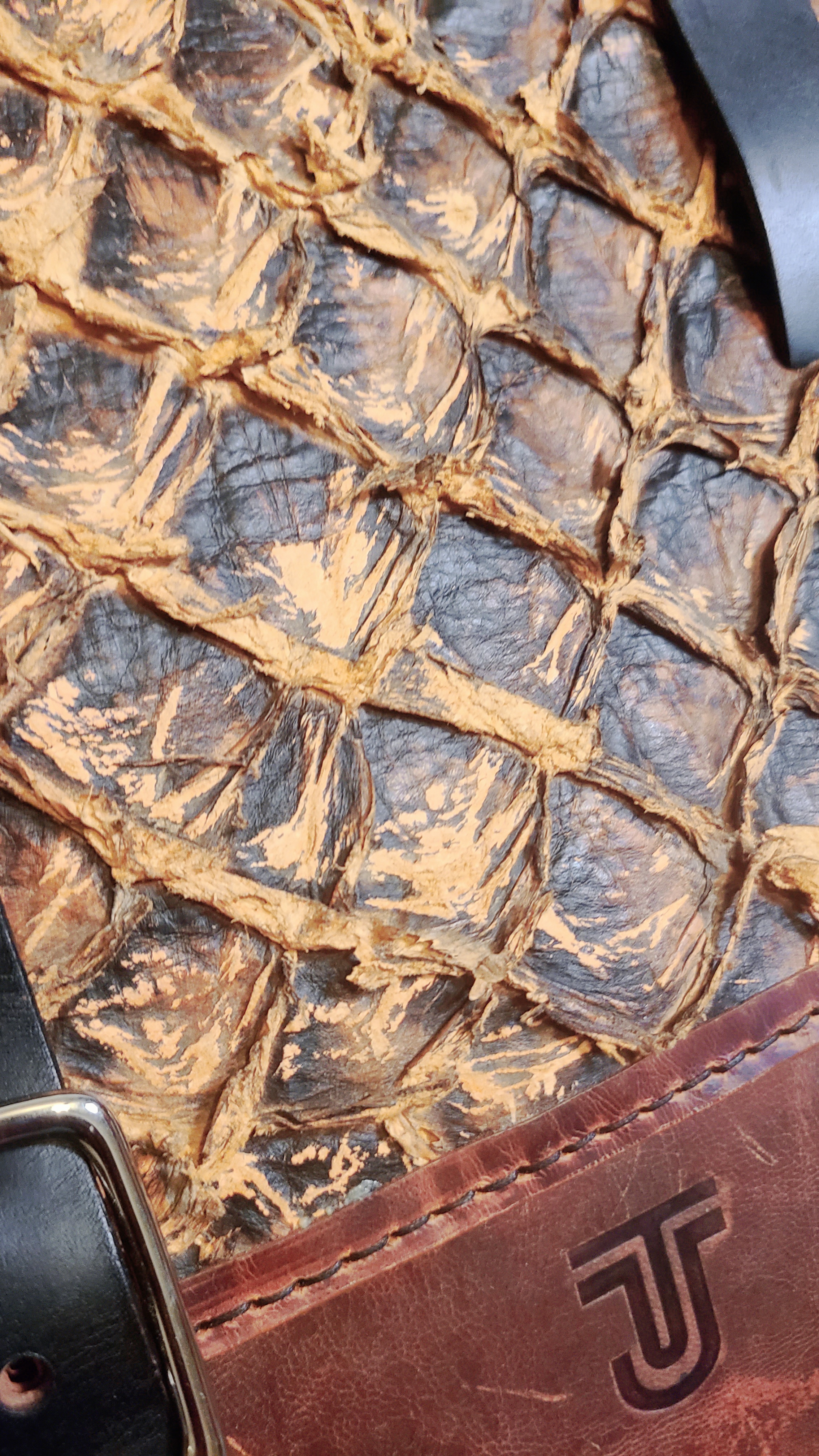 Handcrafted Leather pirarucu Backpack