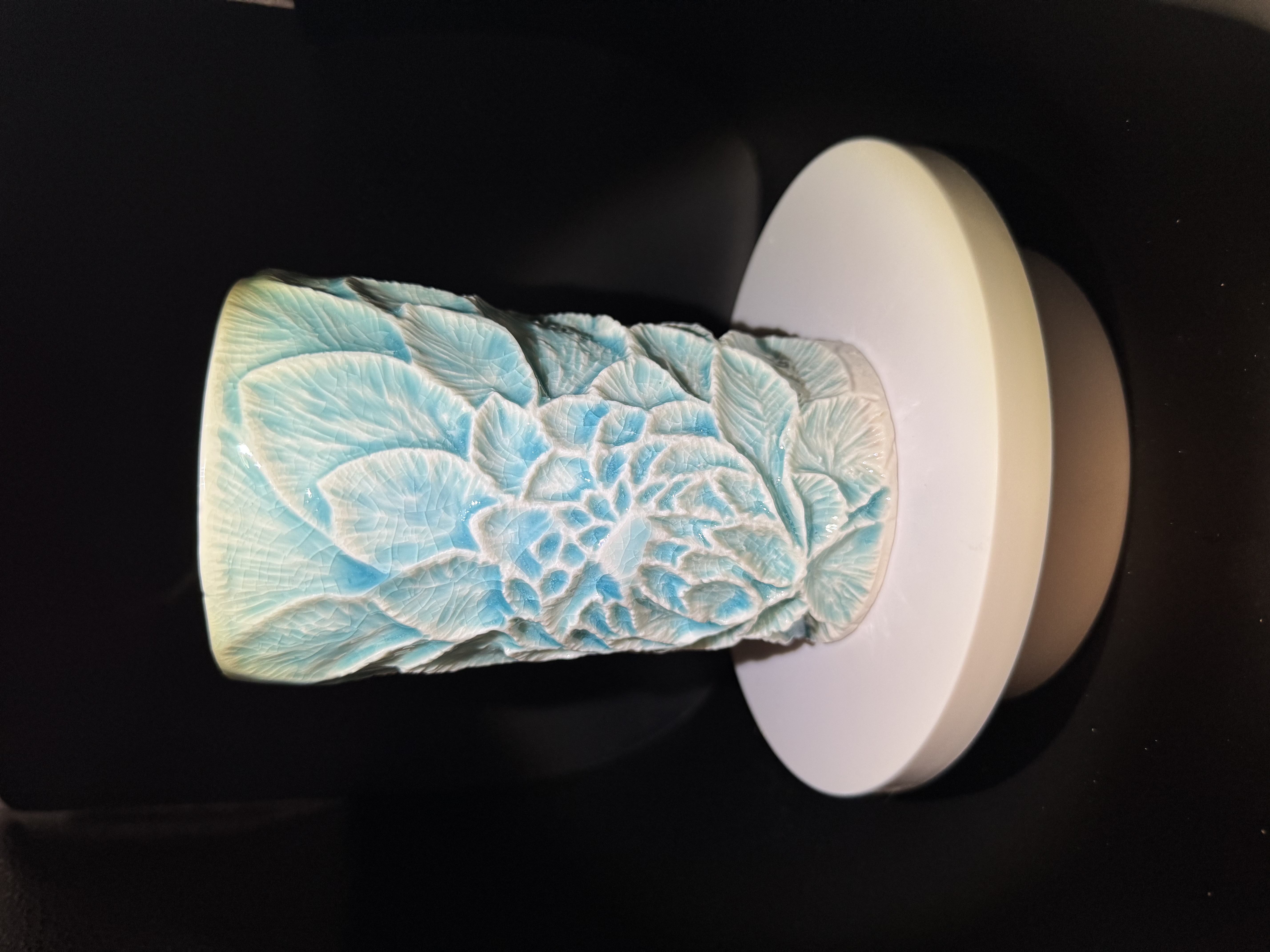 Floral Handcarved Porcelain Travel Mug