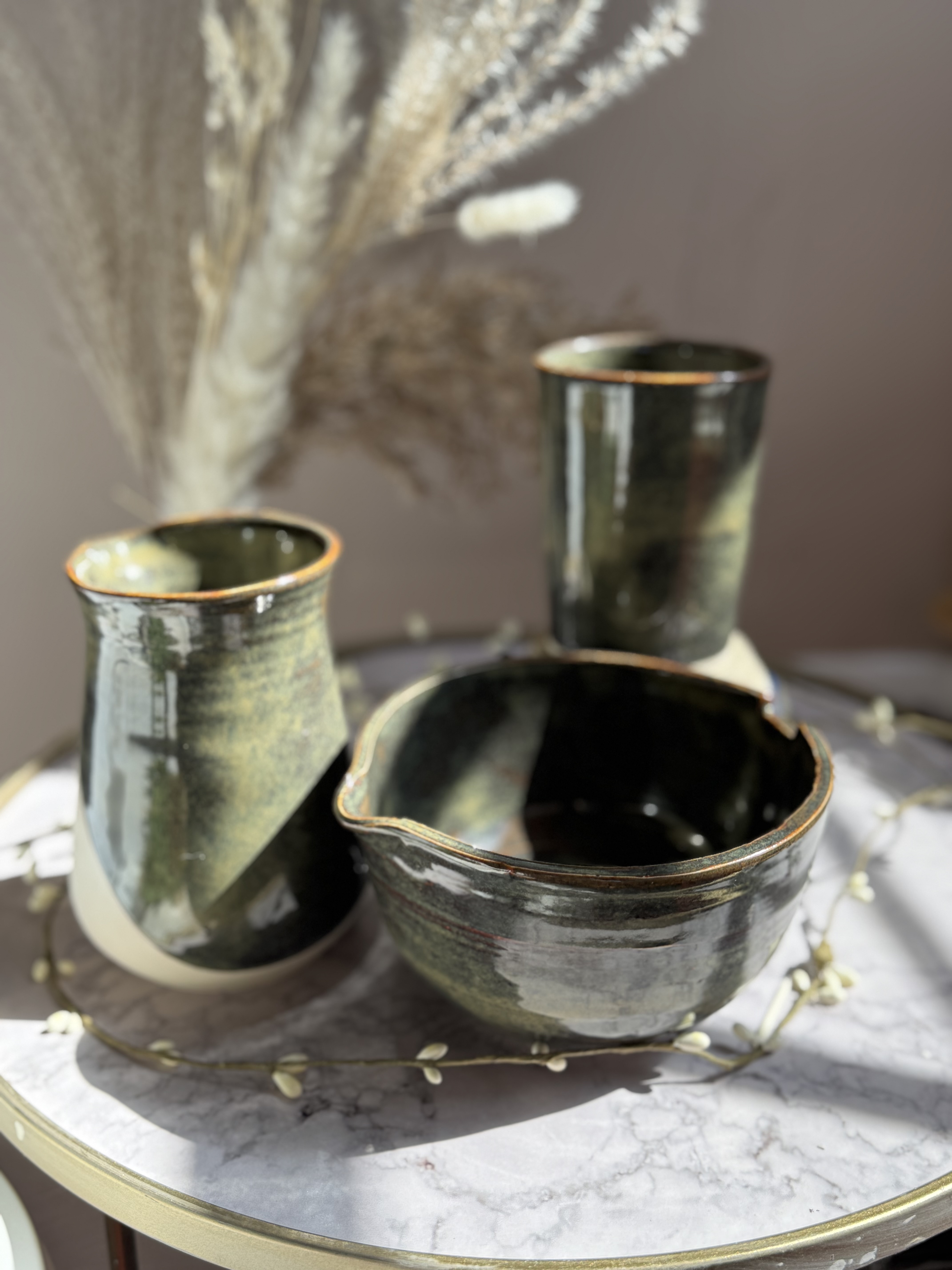 Green Glaze Breakfast Set