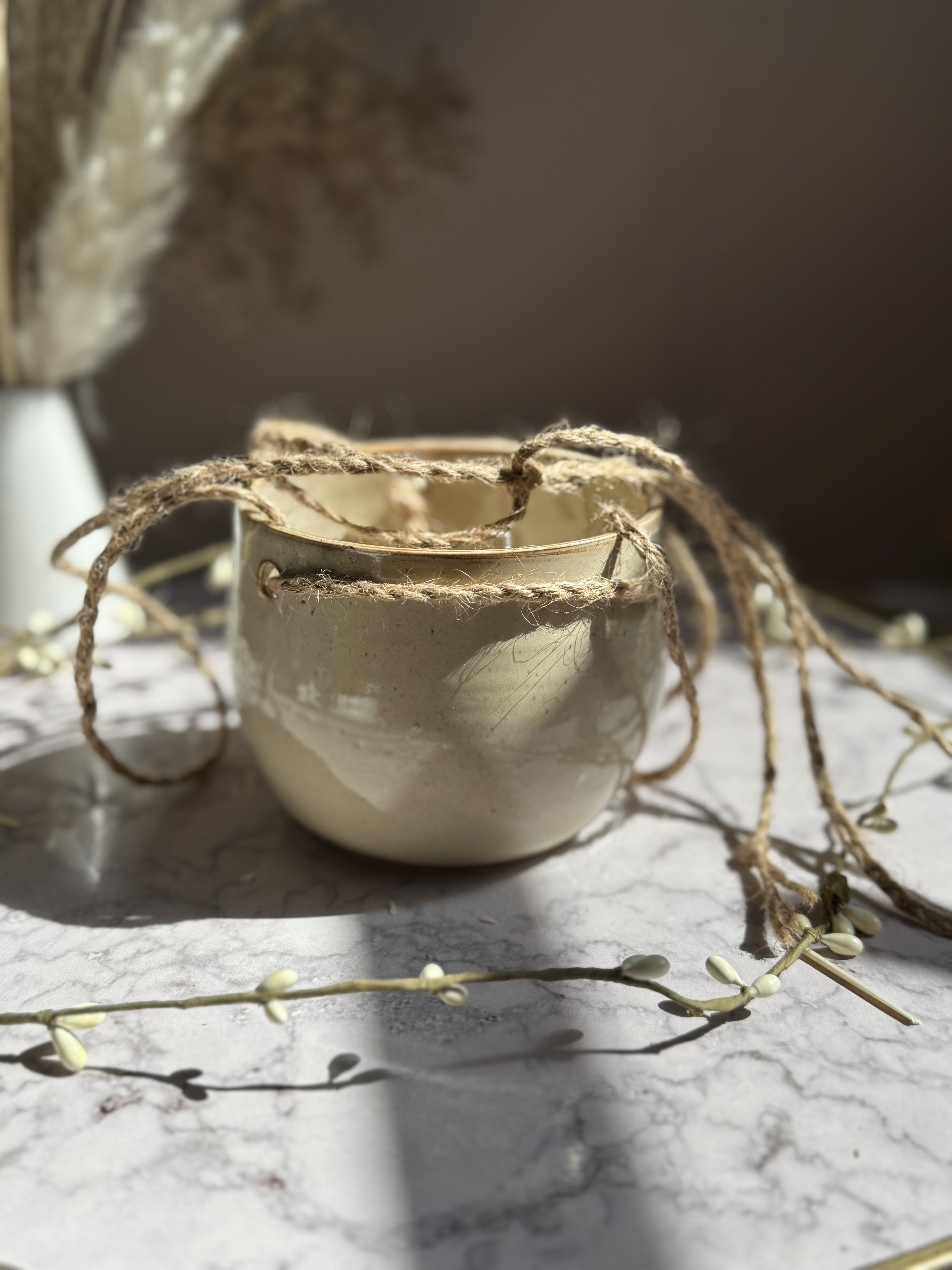 Hanging Planter - Natural Gloss