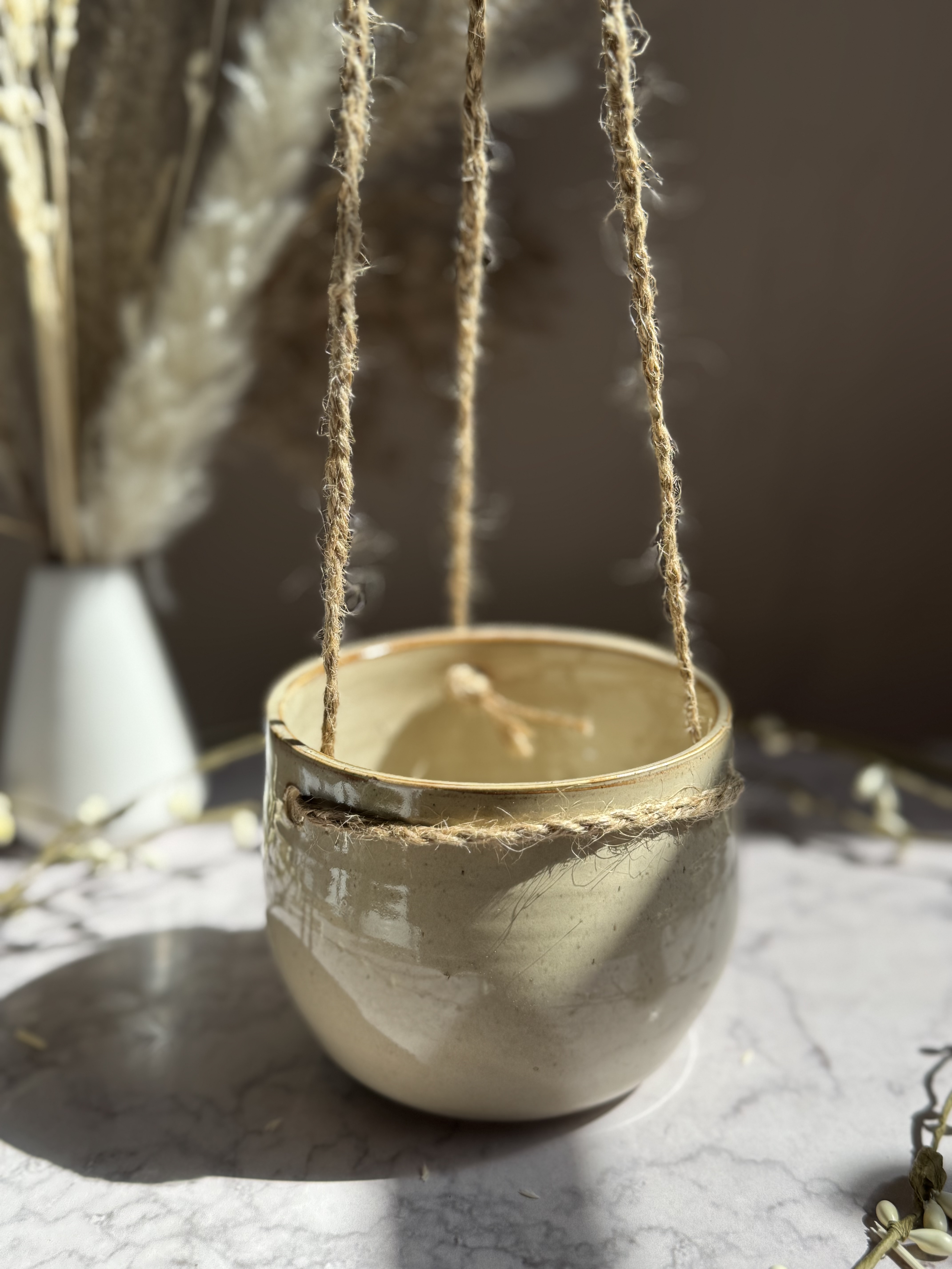 Hanging Planter - Natural Gloss