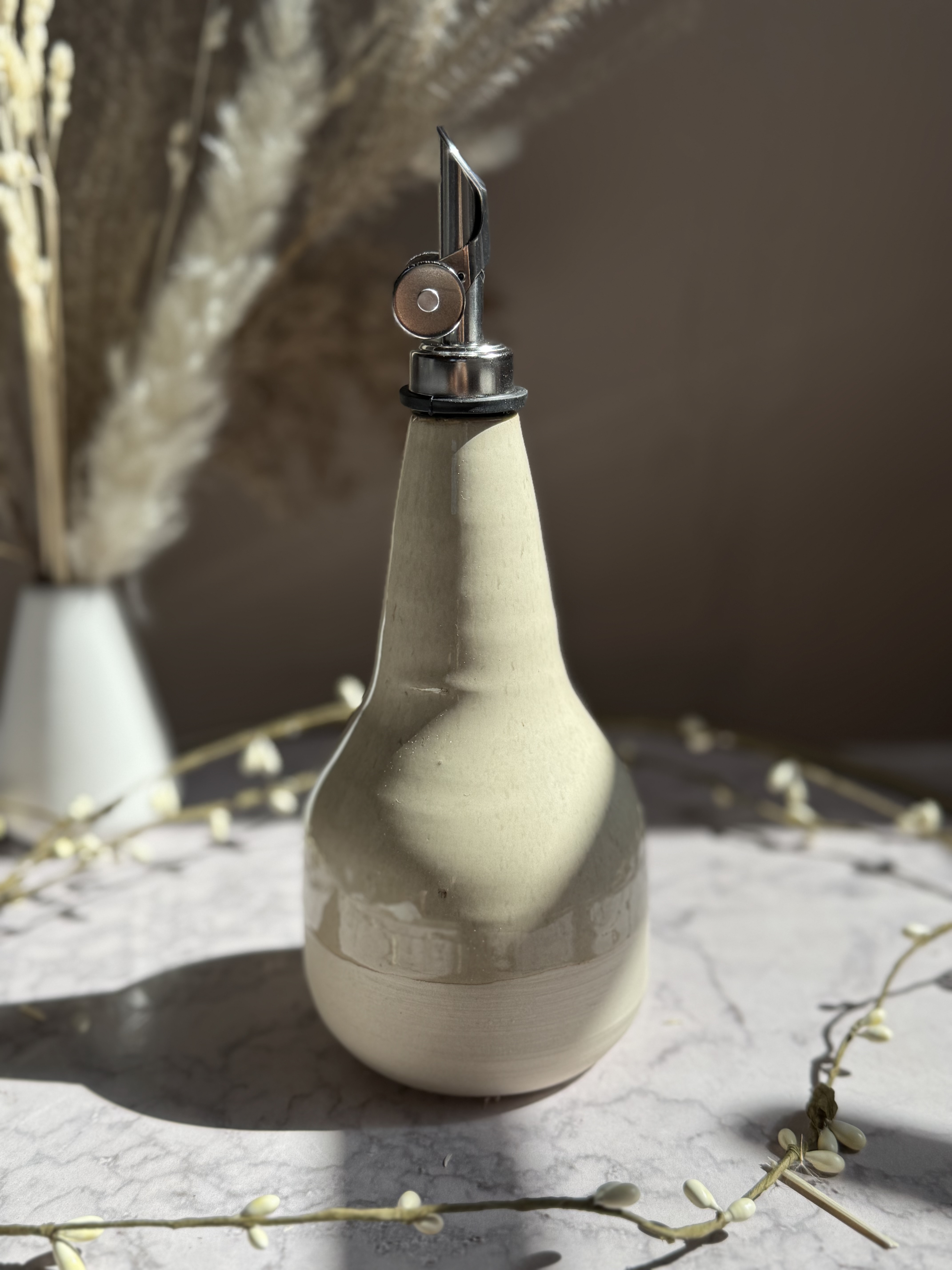 Stoneware Oil Bottle