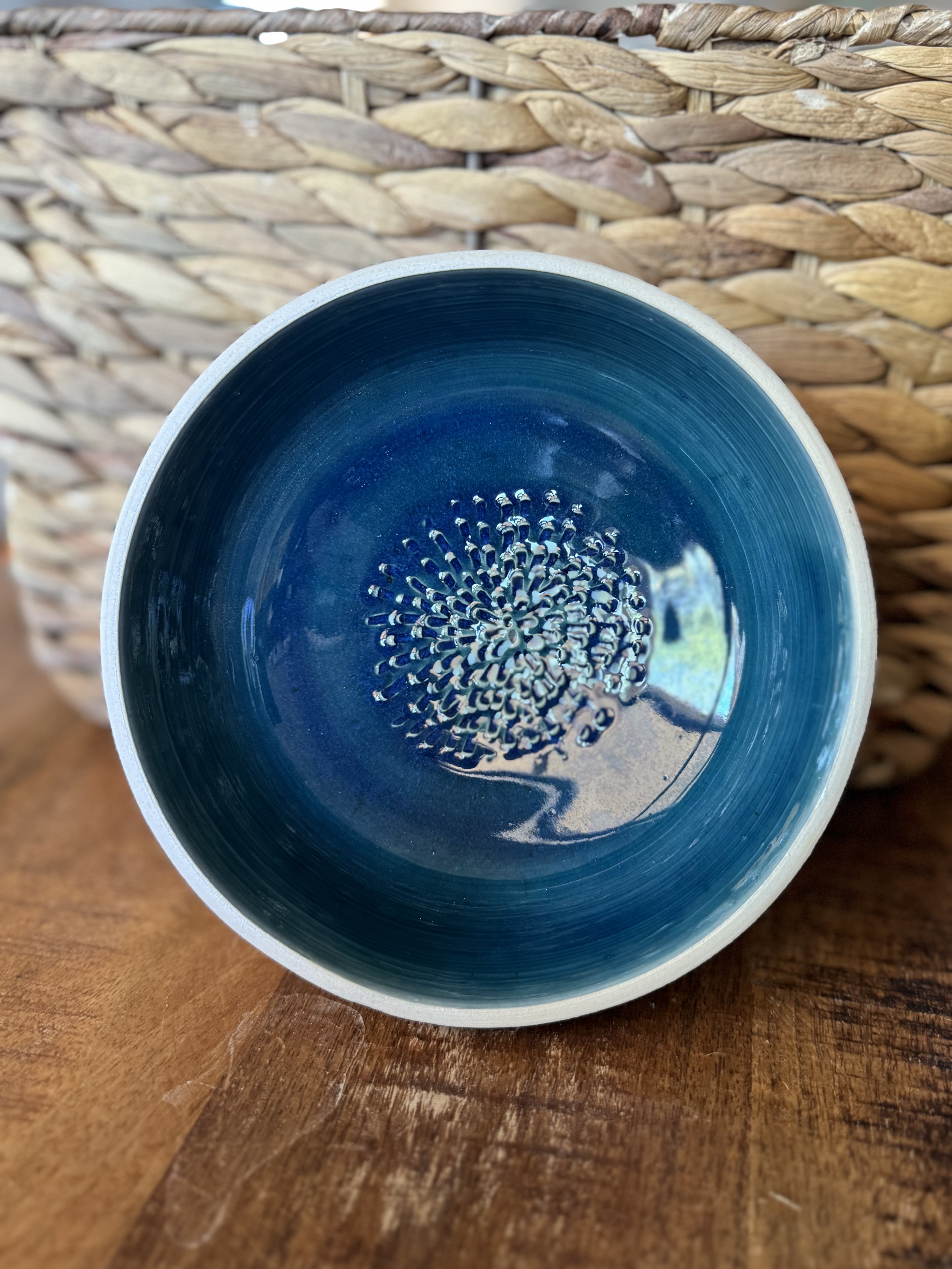 Garlic Grater Bowl - Deep Sea
