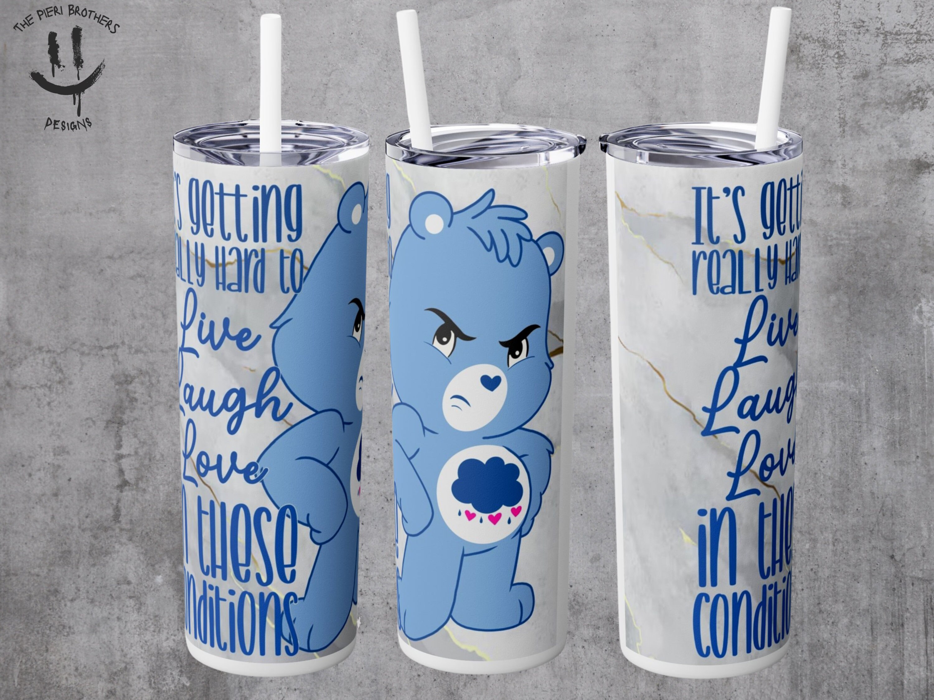 Bear Live Love & Laugh Tumbler - Custom 20oz