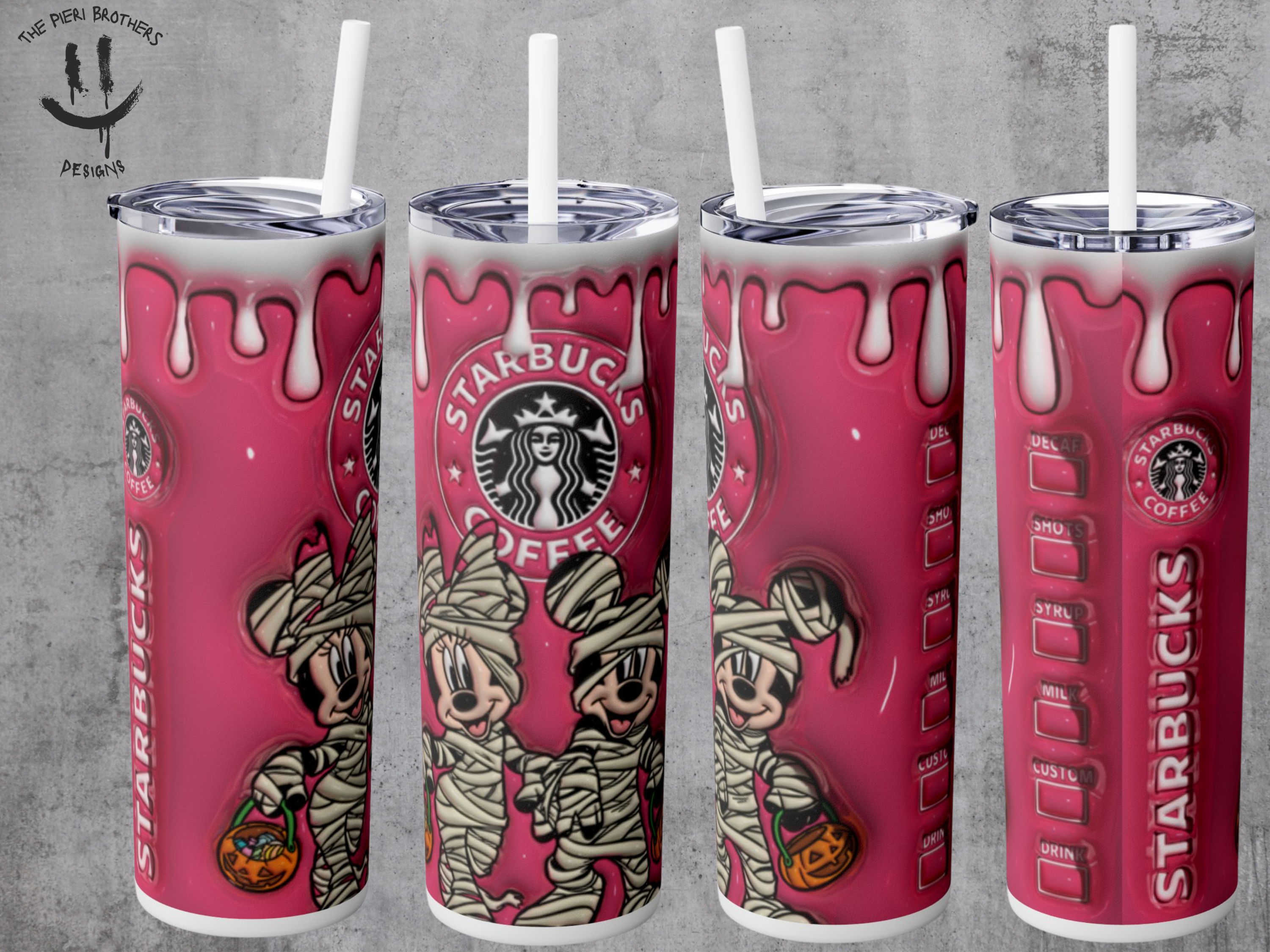 Mickey and Minnie Starbucks Tumbler - Custom 20oz
