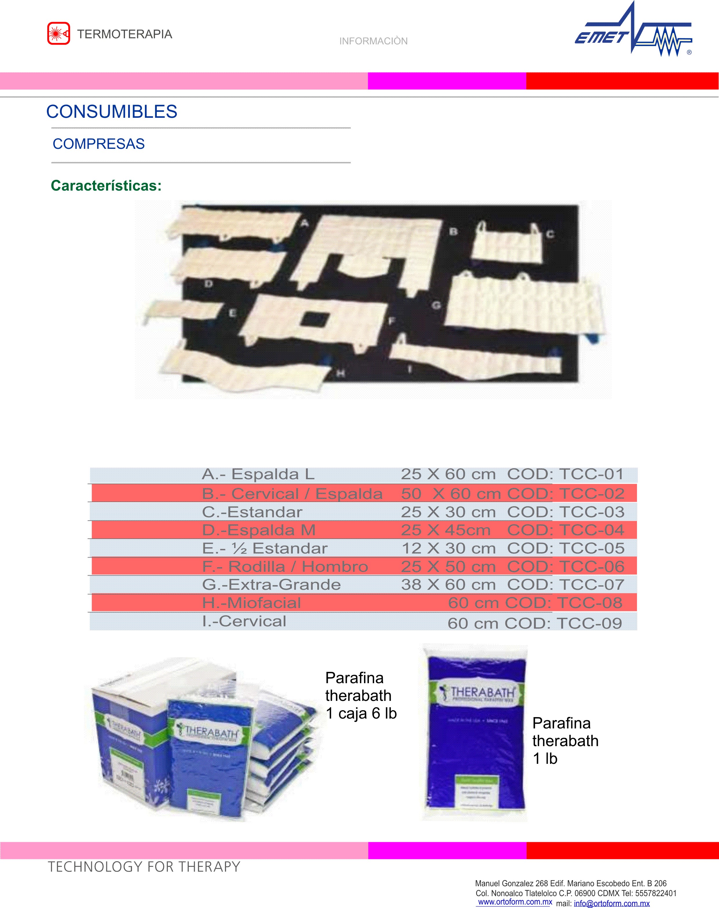 compresas y parafina 