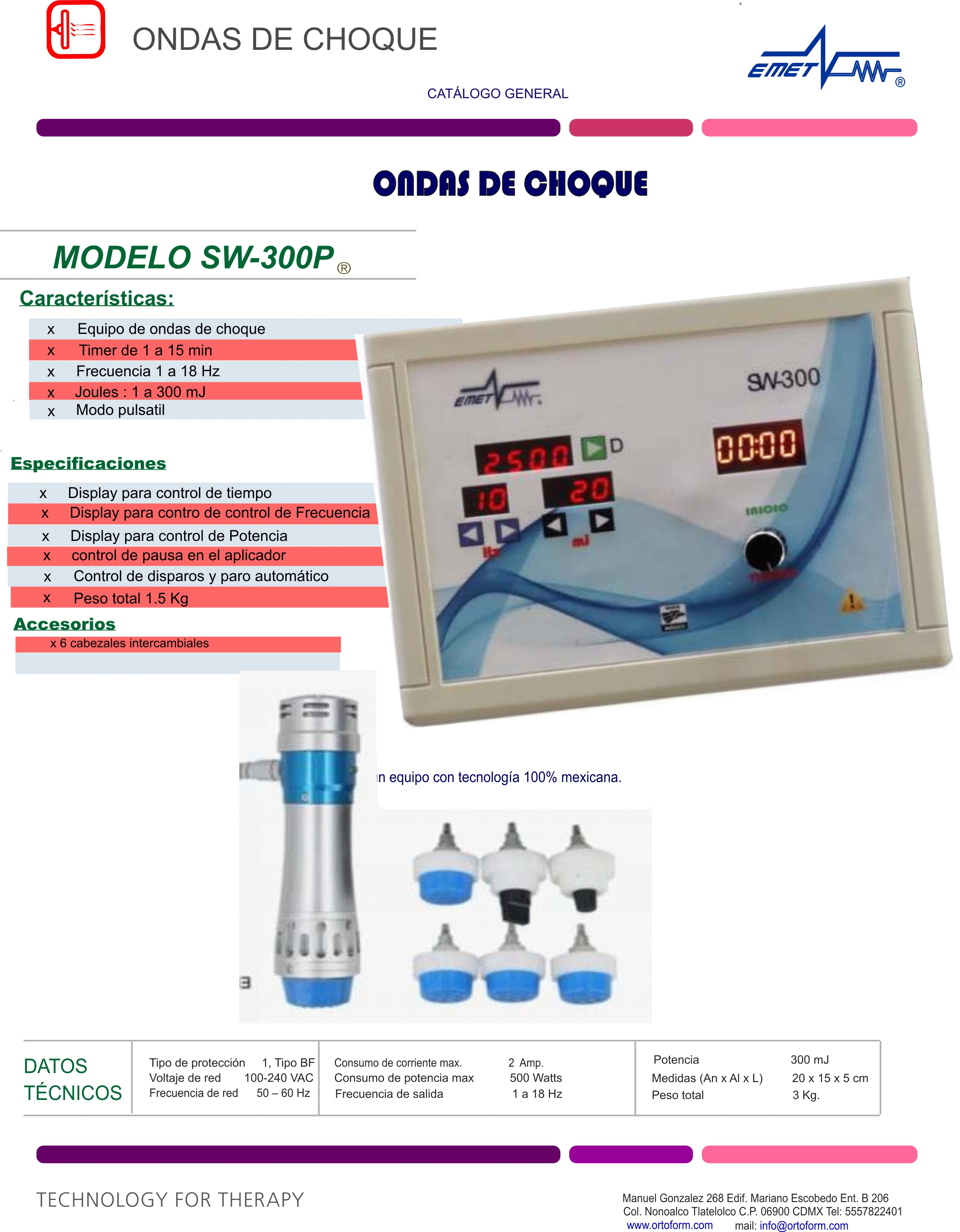 Equipo de ondas de choque SW-300P