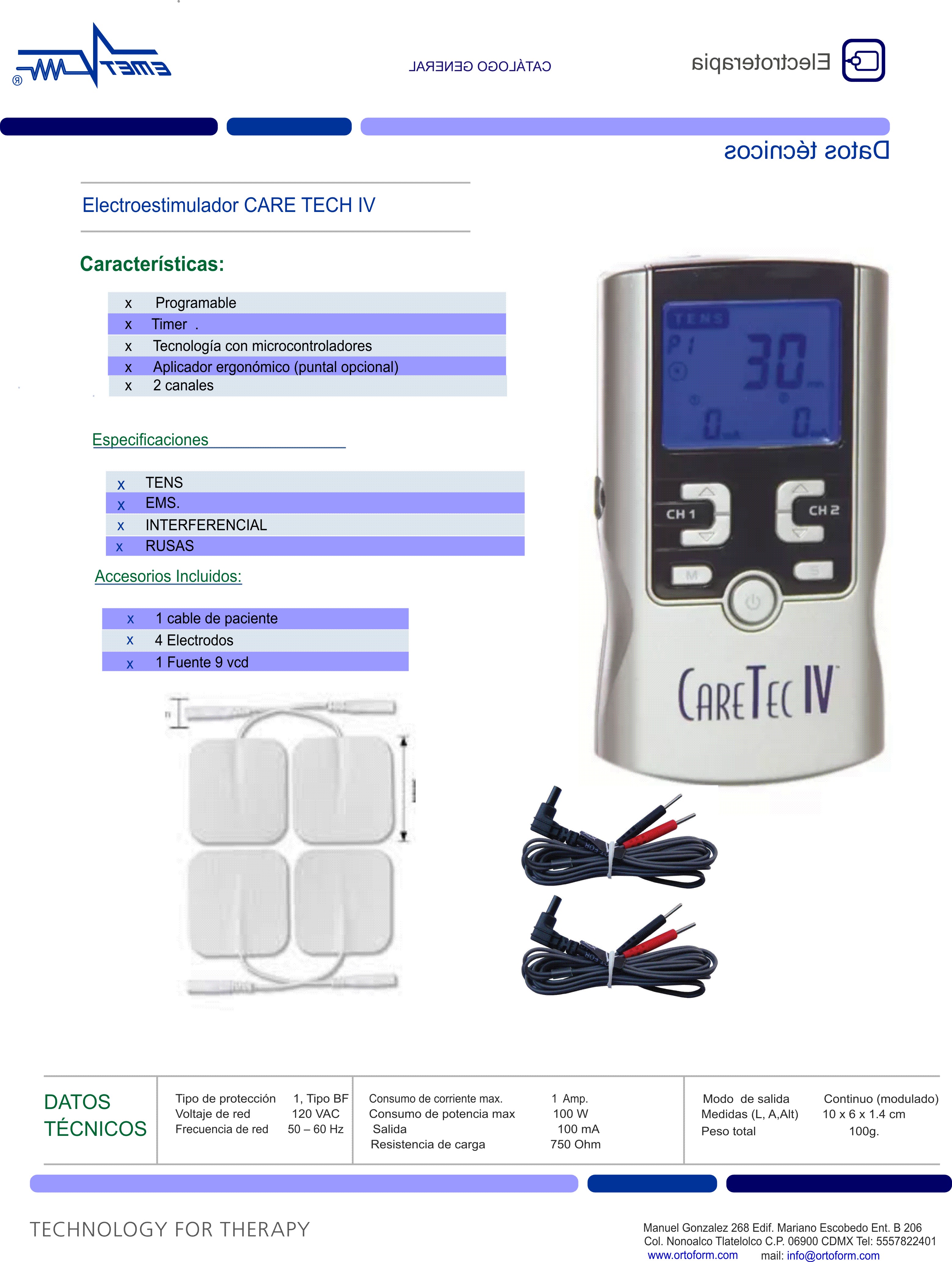 Electroestimulador CARE TECH IV