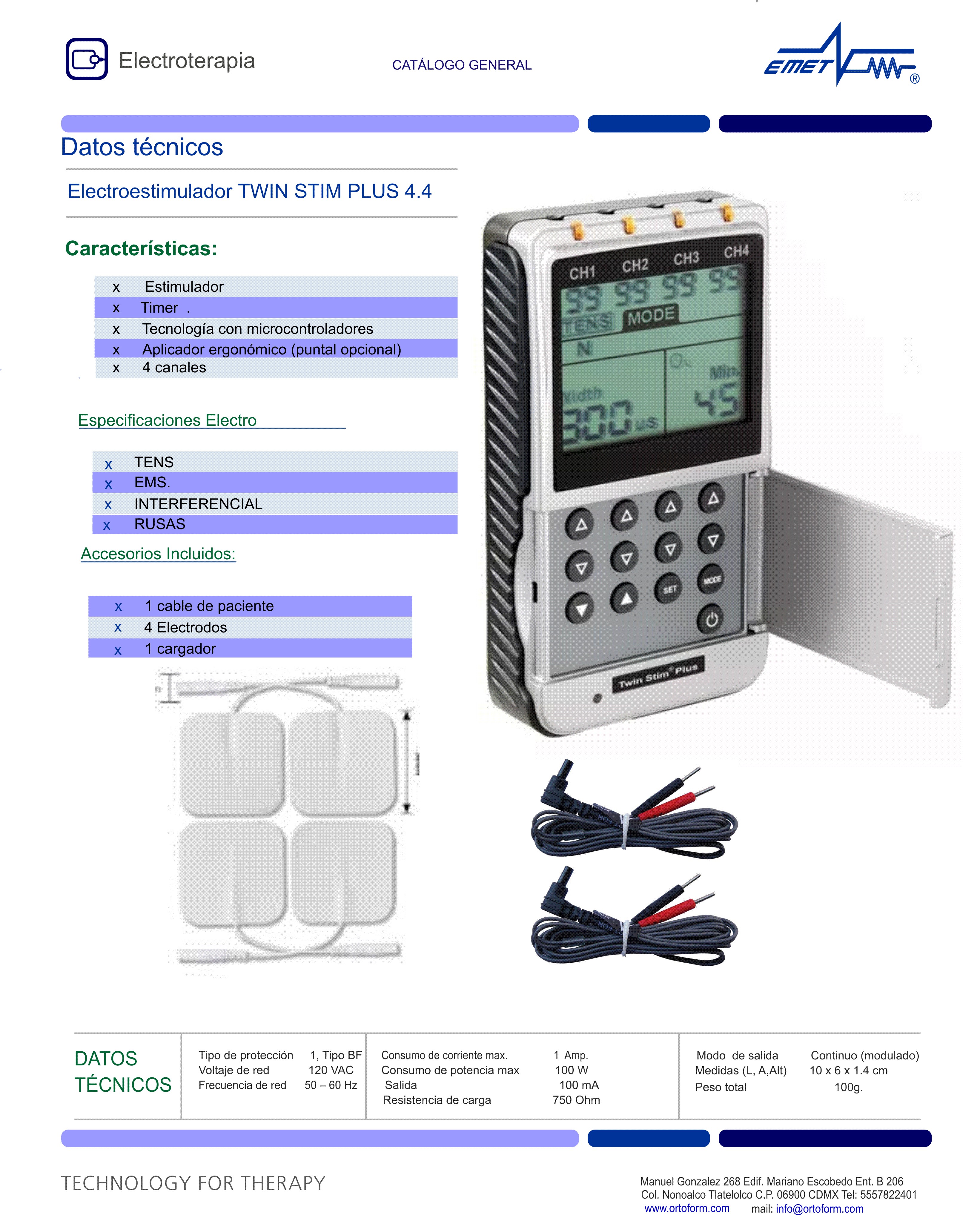 Electroestimulador TWIN STIM PLUS 4.4