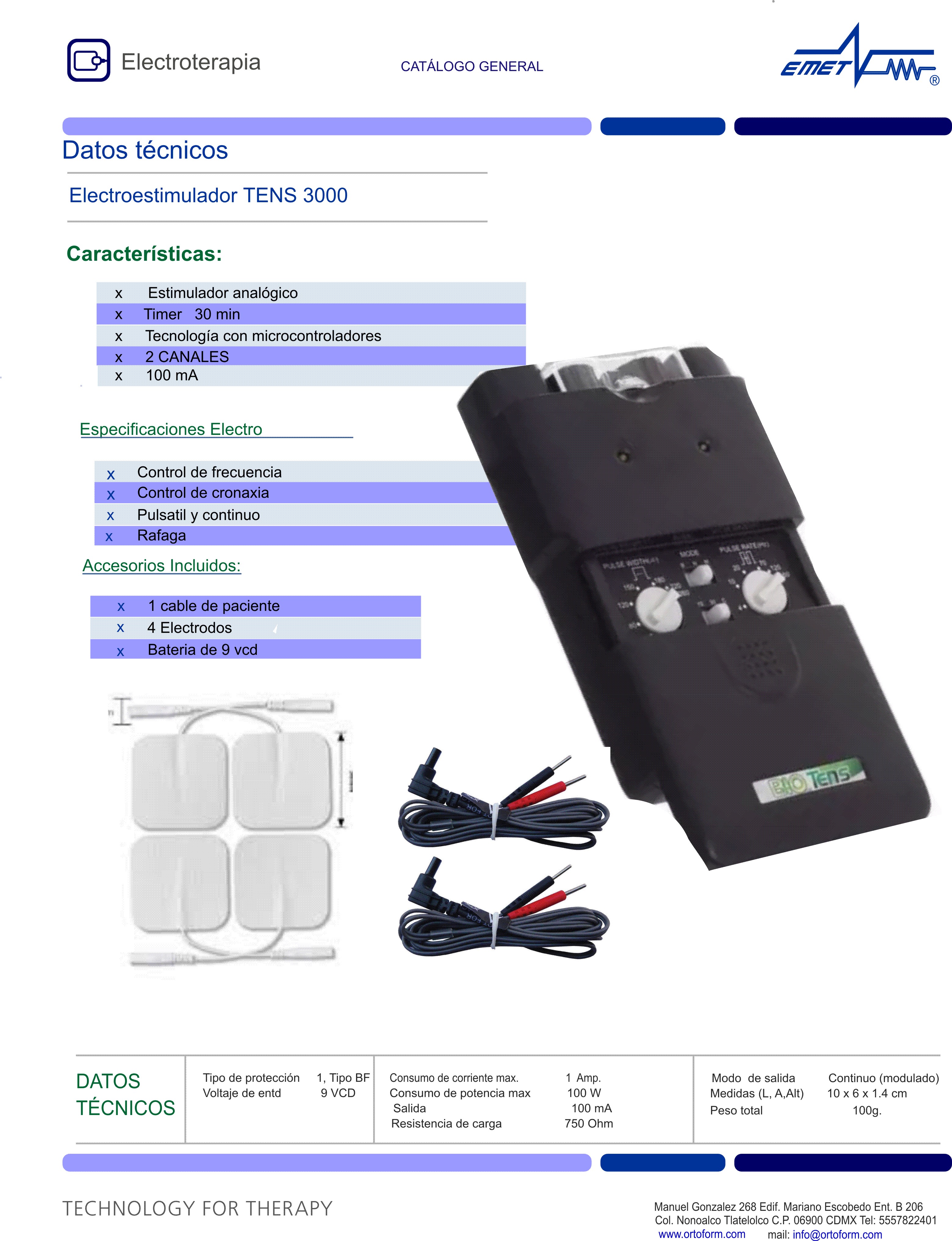 Electroestimulador TENS 3000