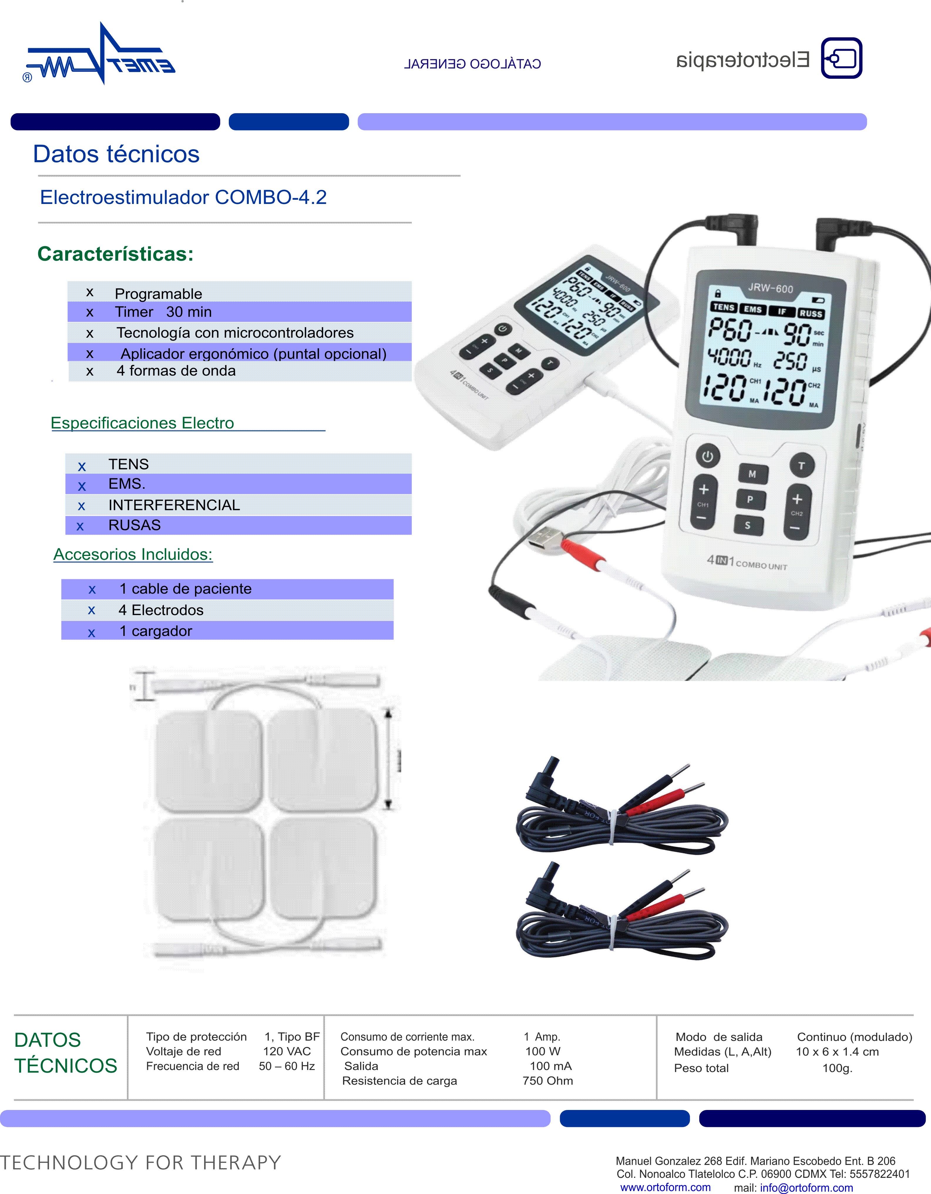 Electroestimulador COMBO-4.2