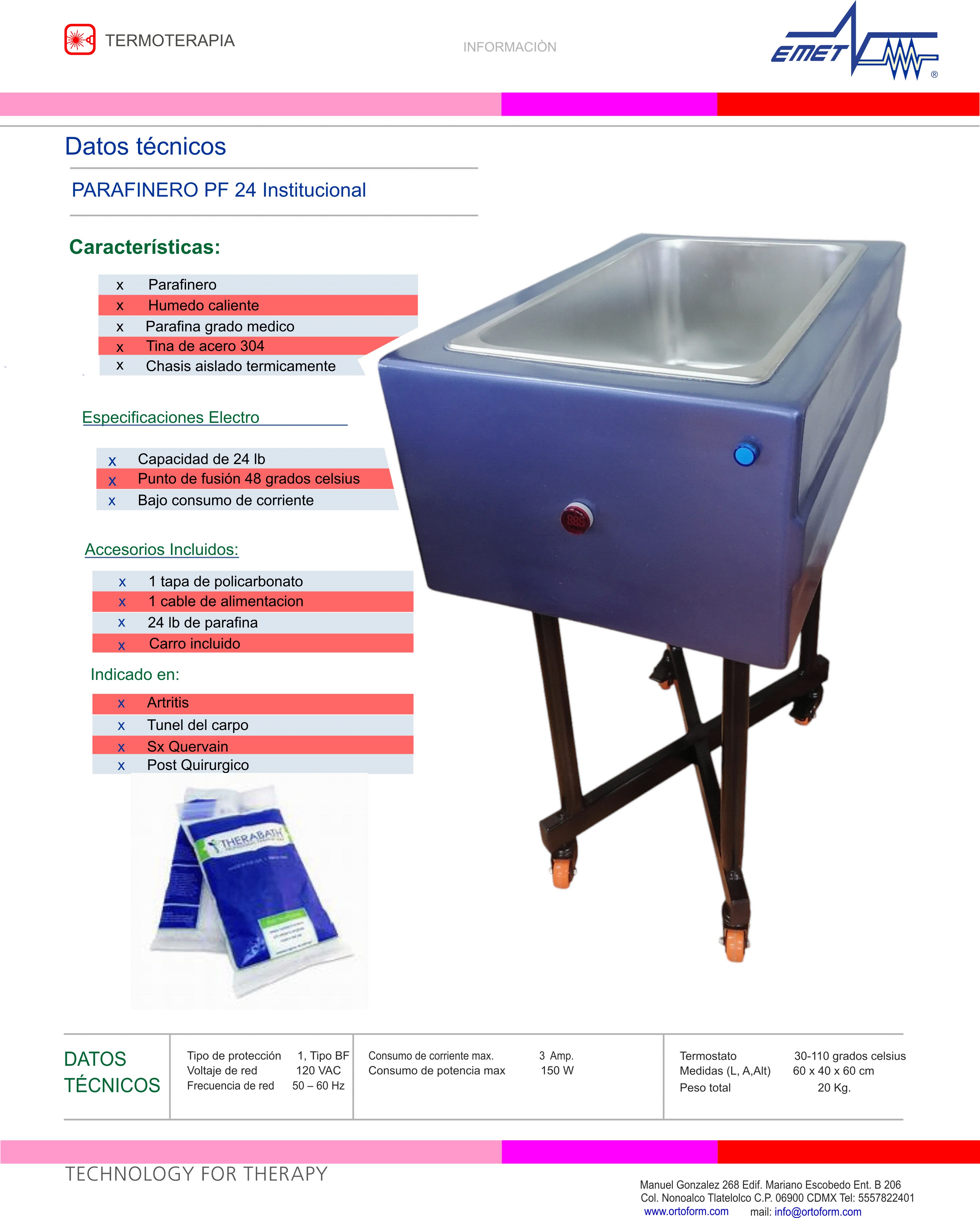 Parafinero PF 24 Institucional