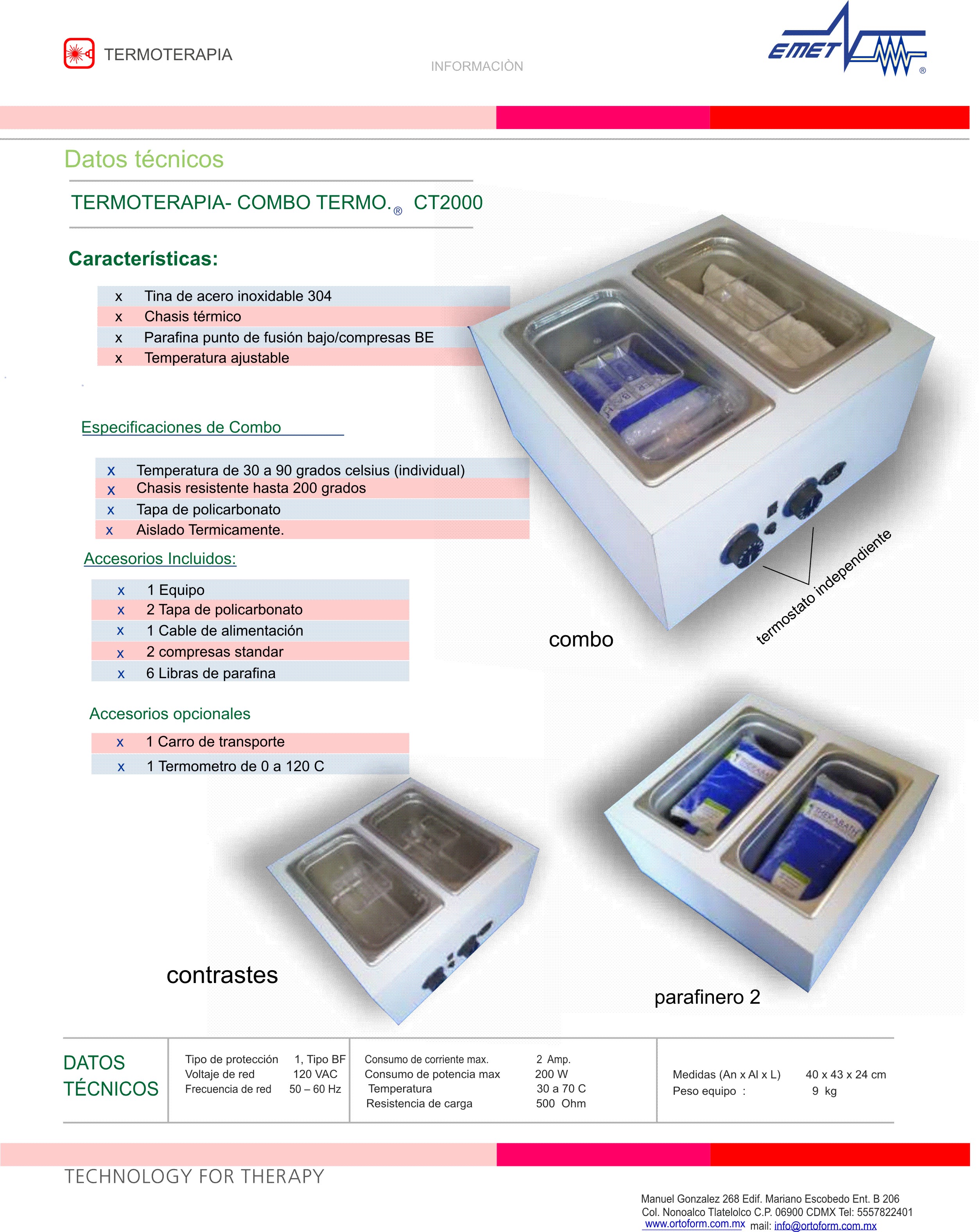 Termoterapia - Combo Termo CT2000