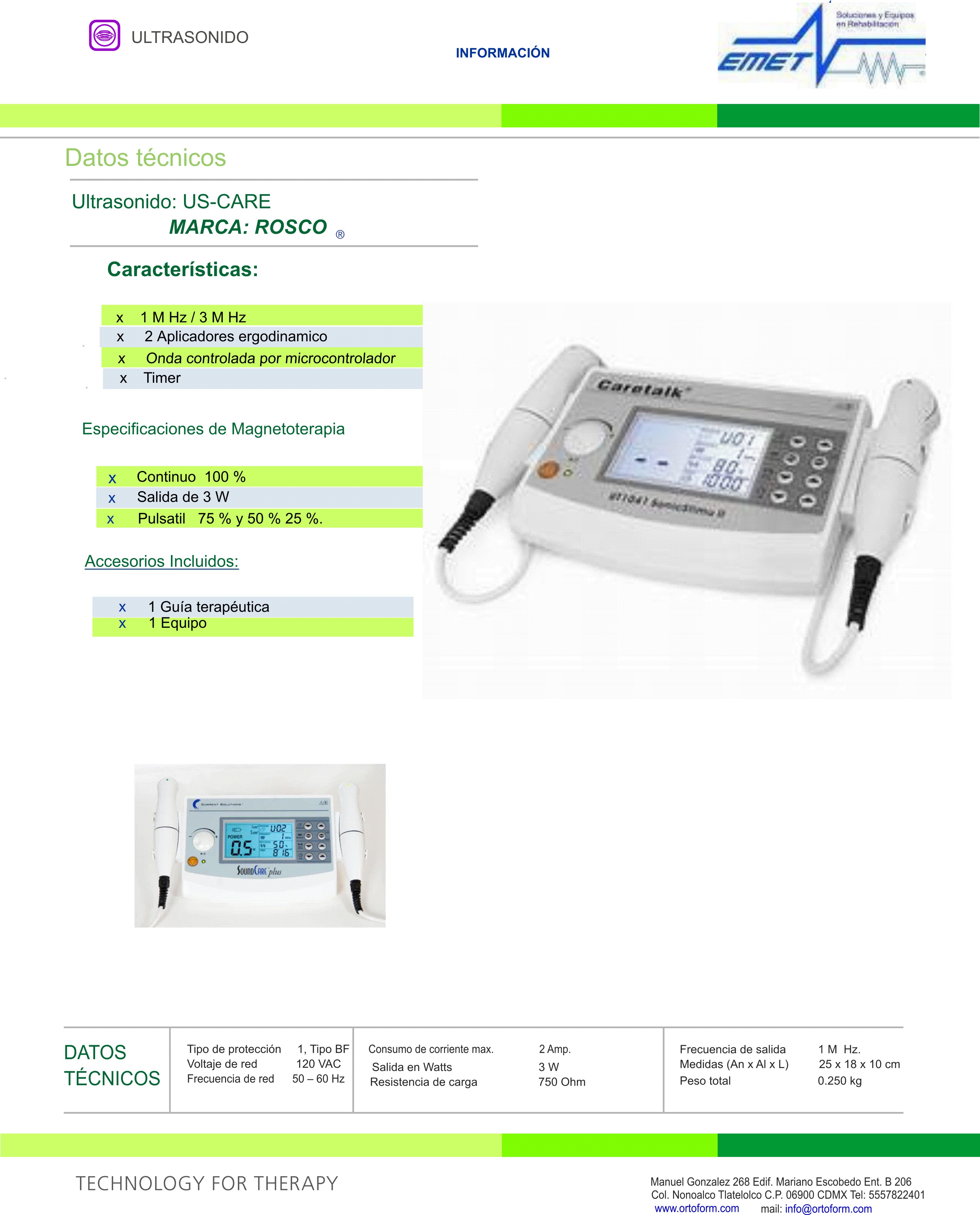 Aparato de ultrasonido US-CARE