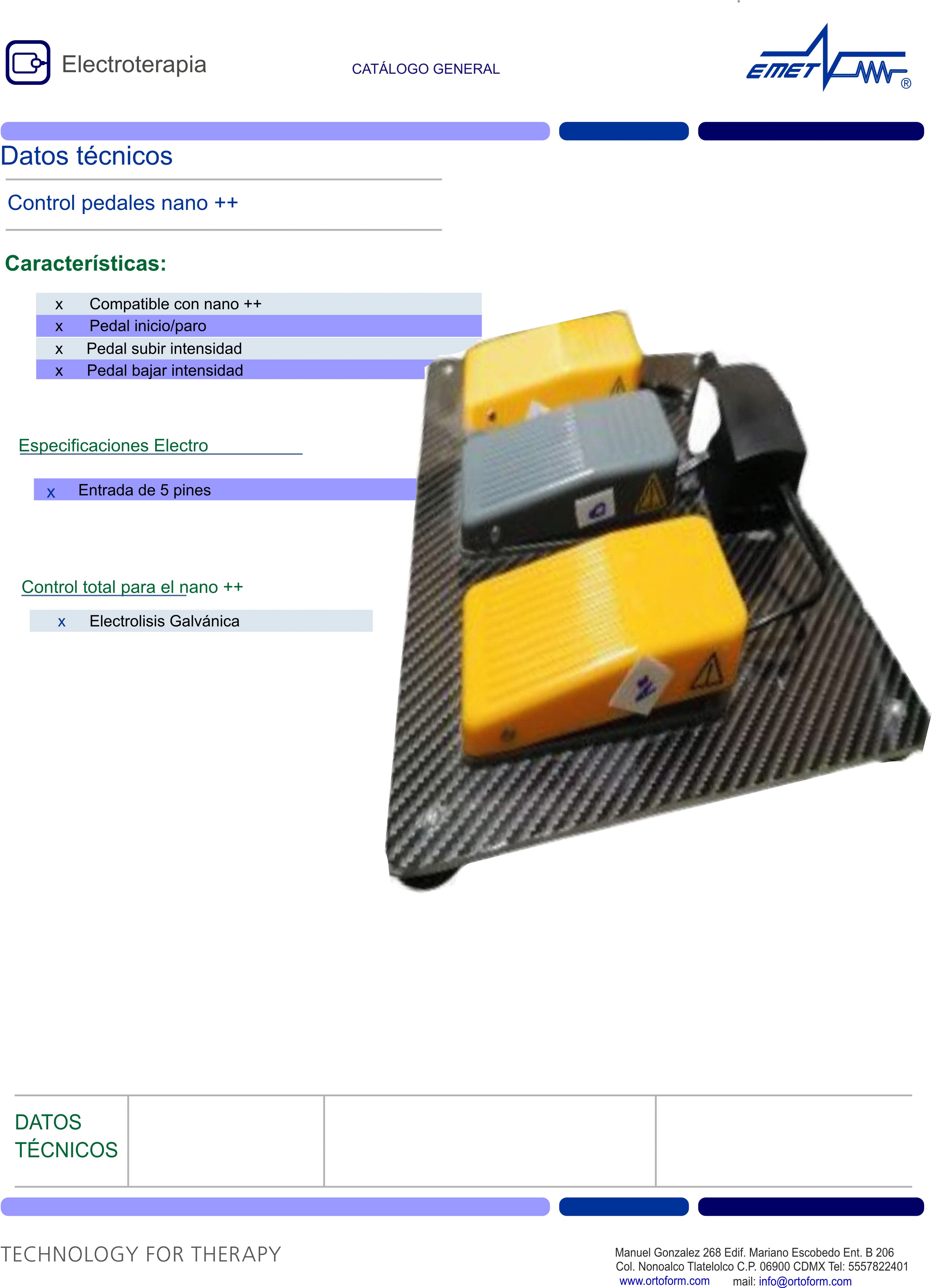 Control de pedales nano ++