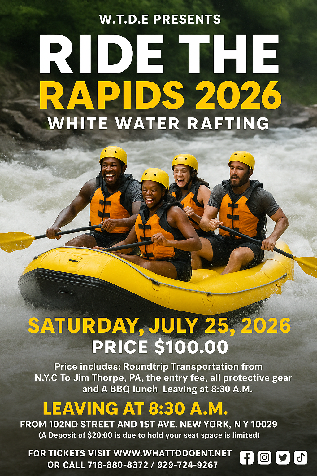 (Deposit) White Water Rafting Adventure